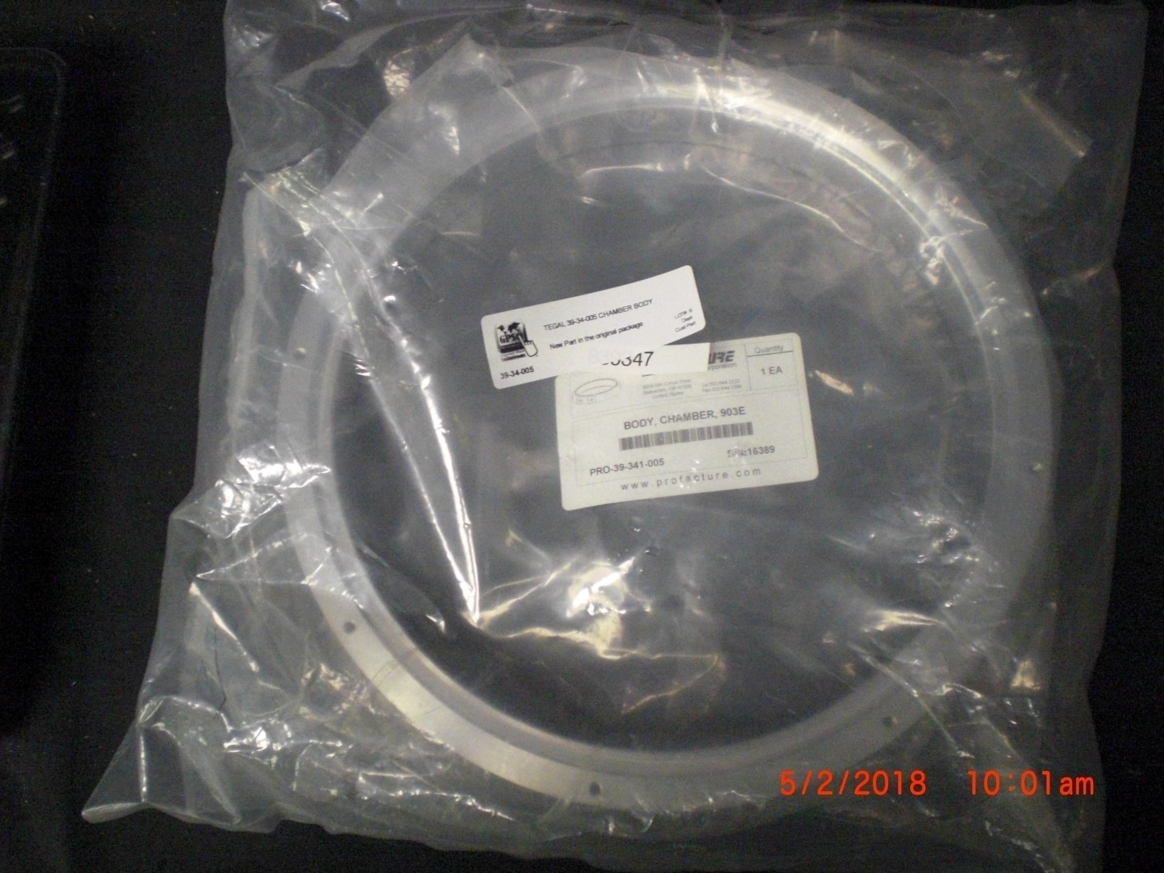 OEM Part TEGAL 39-34-005 Chamber body 903E