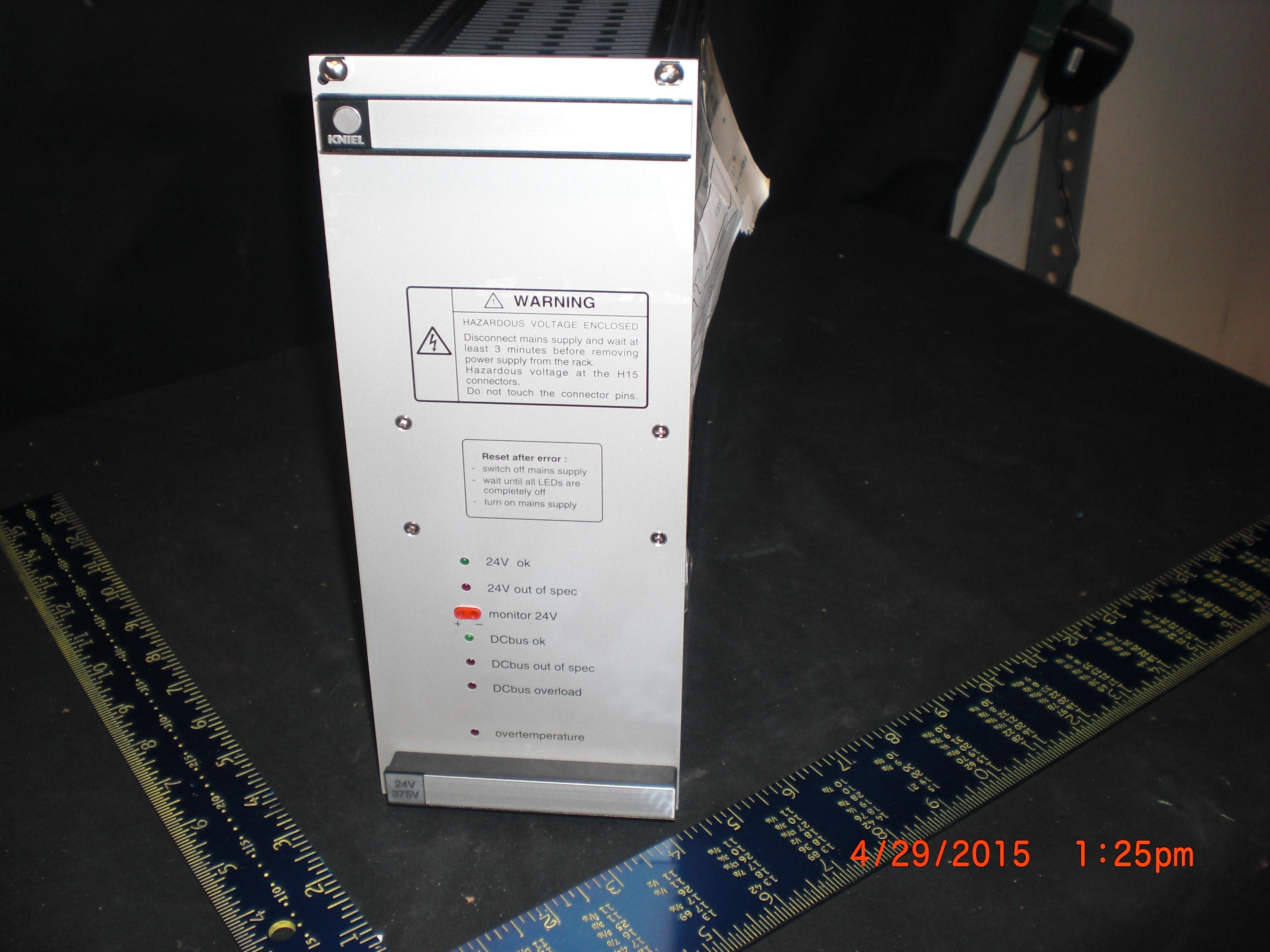 Power Supply  KNIEL FDP-375.16PC/24.4 ASML 4022.476.01532 PSU 