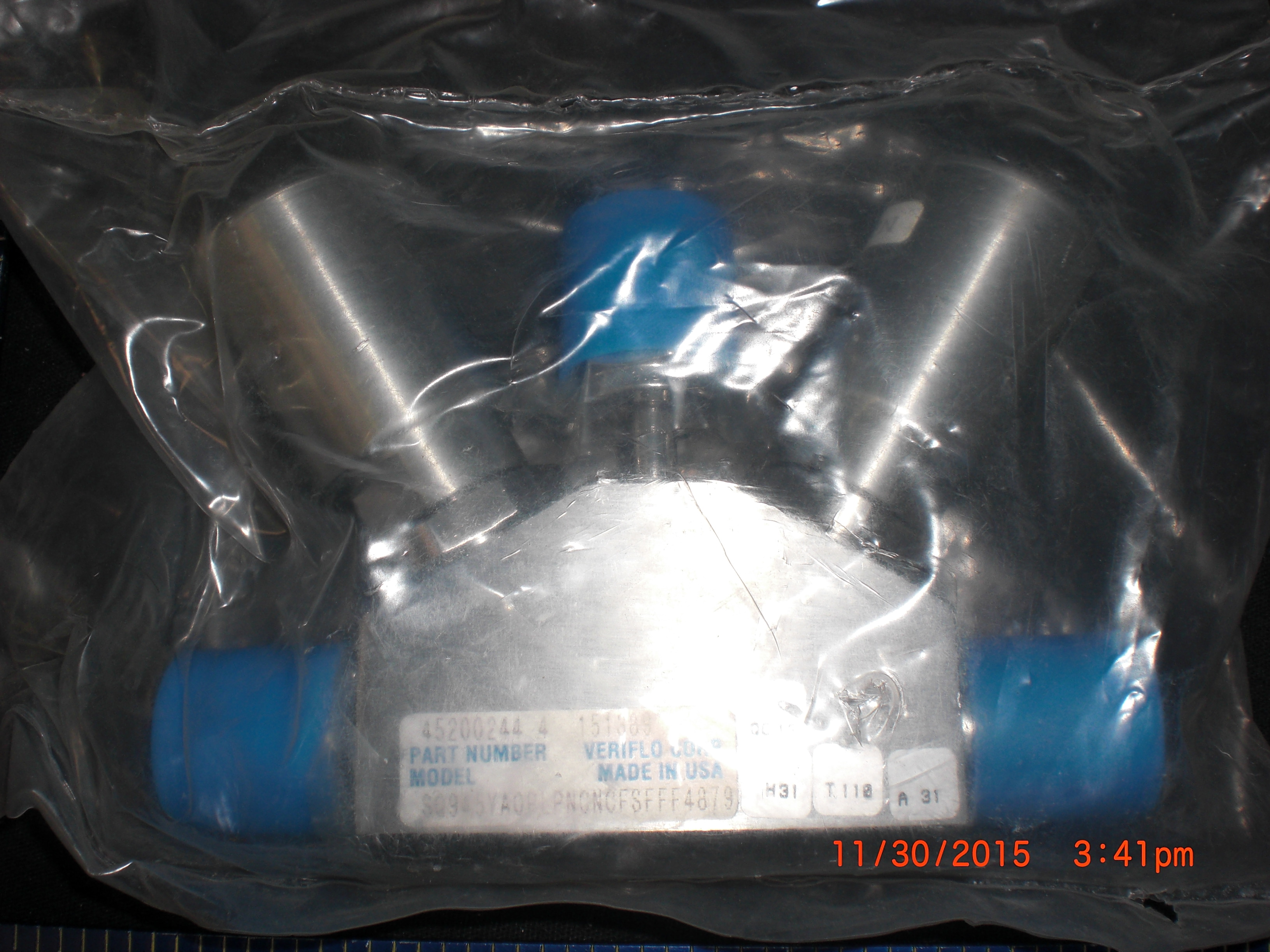 Valve VERIFLO 45200244 Monoblock valve pneumatic 3 w 1/4FVCR SQ945YAOPLPNCNCFSFFF4879