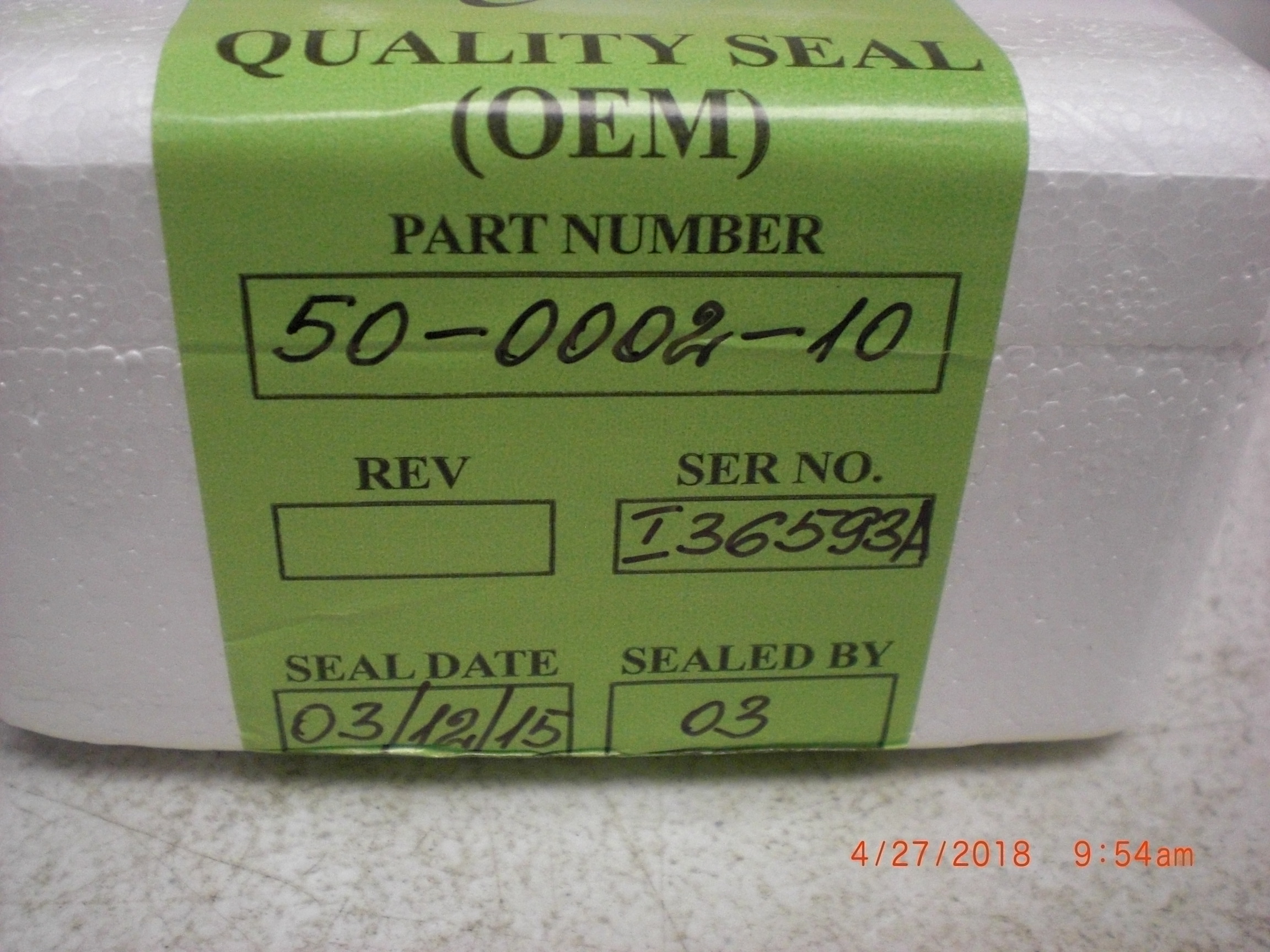 Sensor KLA TENCOR 50-0002-10  Prometrix Type F Probehead 1.6 mil, 100 gm, tc