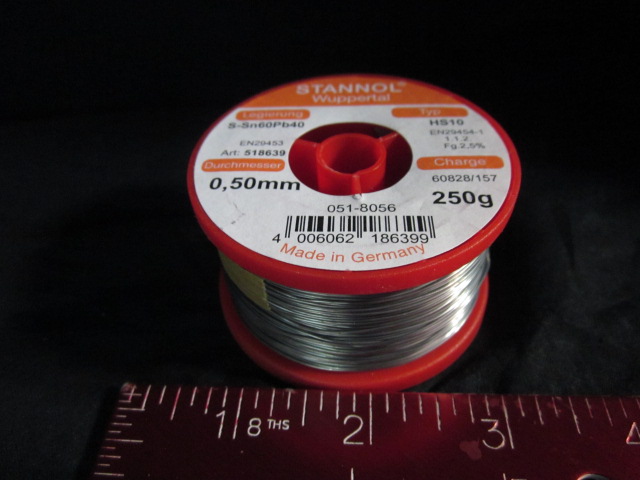 Hardware STANNOL WUPPERTAL 051-8056 HS10 SOLDER Wire  60/40  0.50mm, 250G 