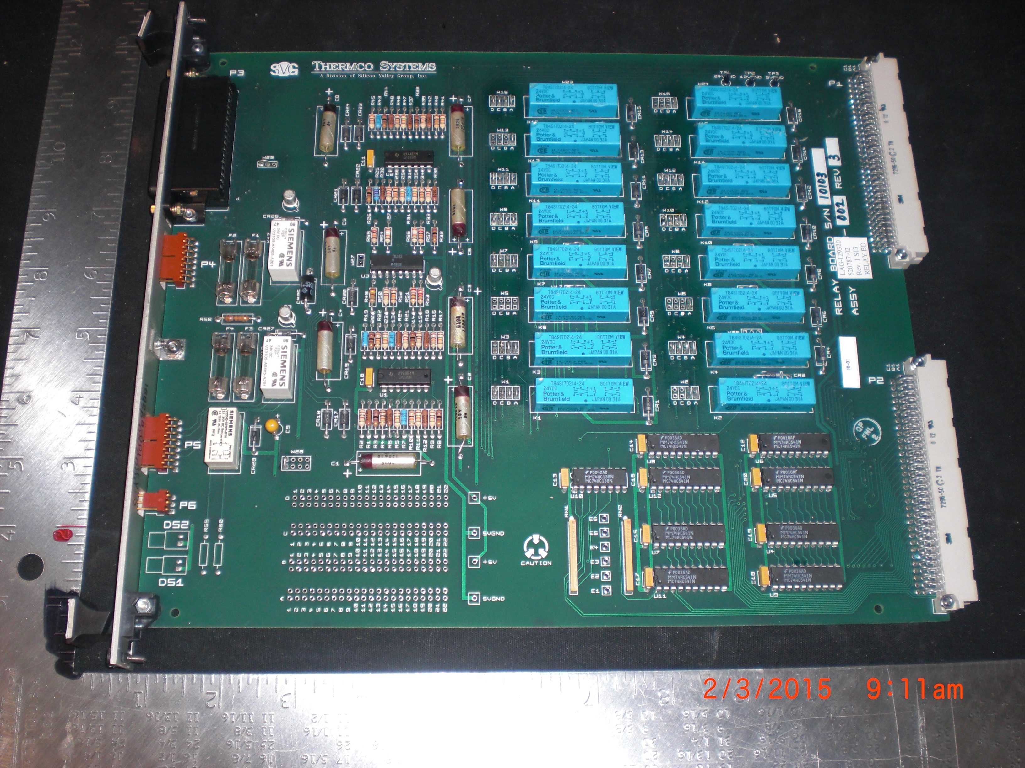 PCB Relay interface VME SVG THERMCO 620787-02-002 