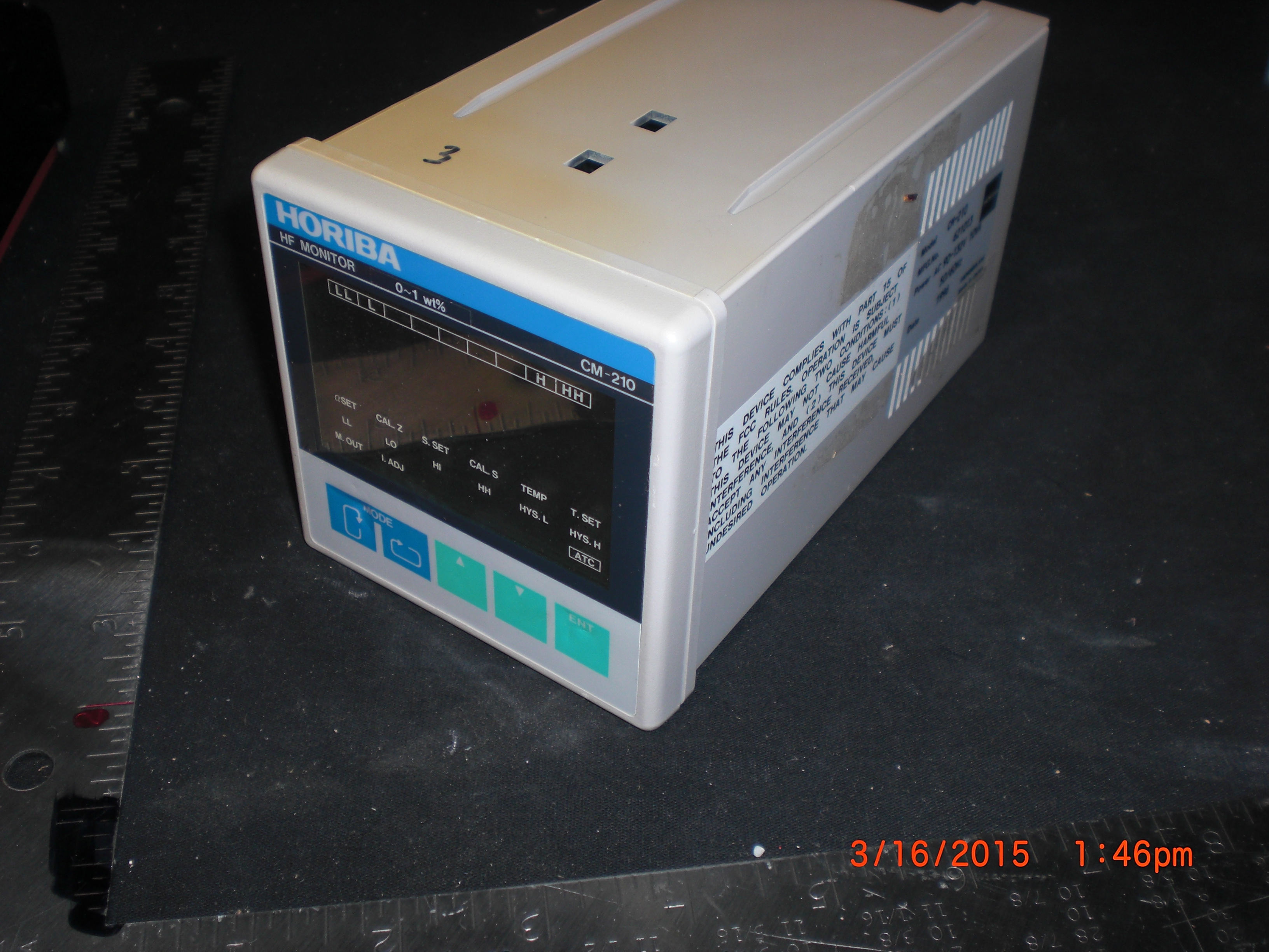 Controller Horiba CM-210 HF Acid MONITOR/controller 621013 