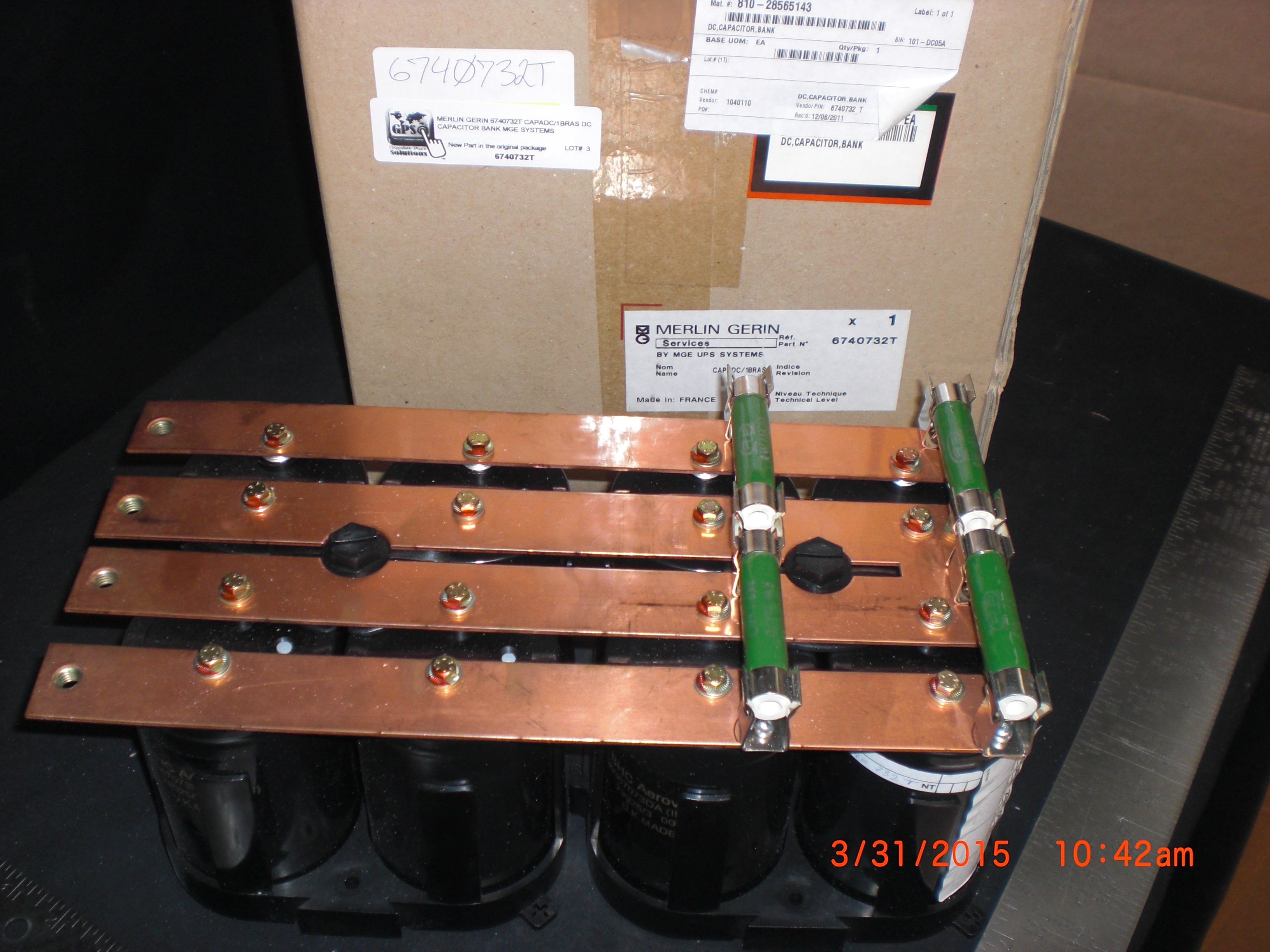 Power Supply  DC Capacitor Bank MGE Systems MERLIN GERIN 6740732T CAPADC/1BRAS 