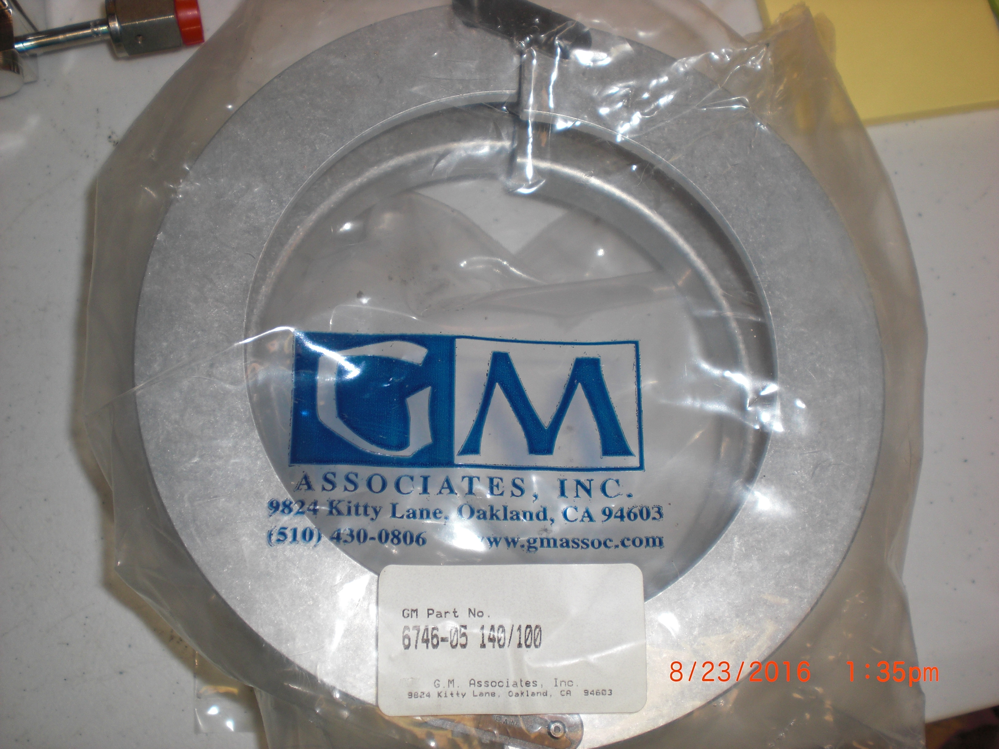 Clamp  140/100 Apparatus  for Quartz  GM ASSOCIATES 6746-05 