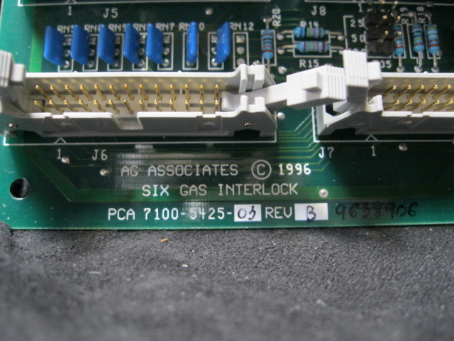 OEM Part AG ASSOCIATES 7100-5425-03  Six gas Interlock 