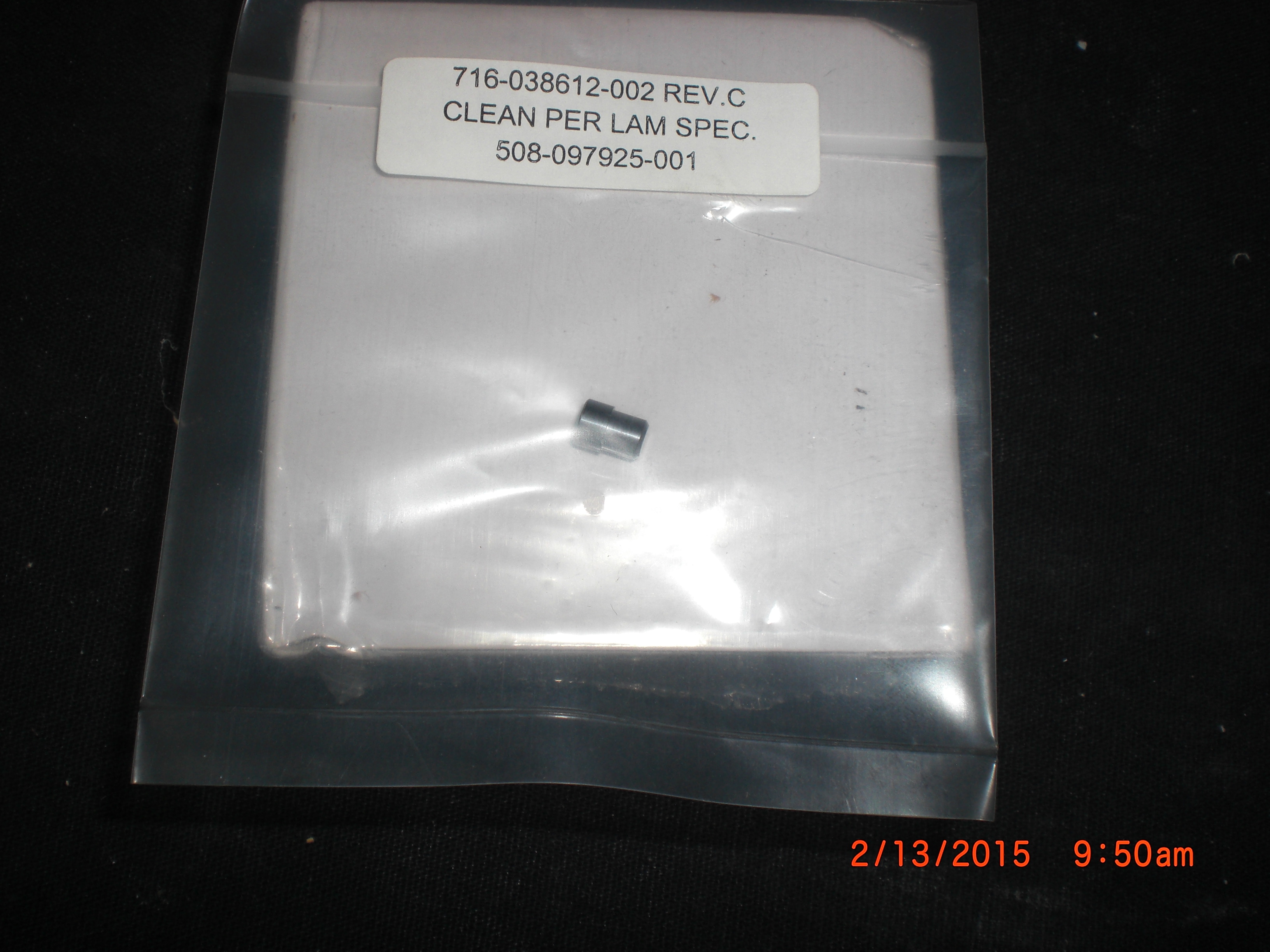 OEM Part (LAM) 716-038612-00 pin, pick uo, DC BIAS,SI CARB 