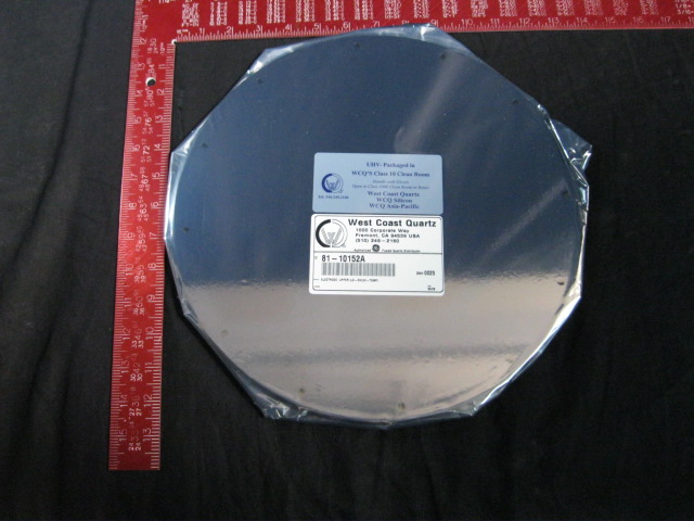 OEM Part TEL Alpha 8 ELECTRODE, UPPER HIGH TEMP   WEST COAST QUARTZ 81-10152A