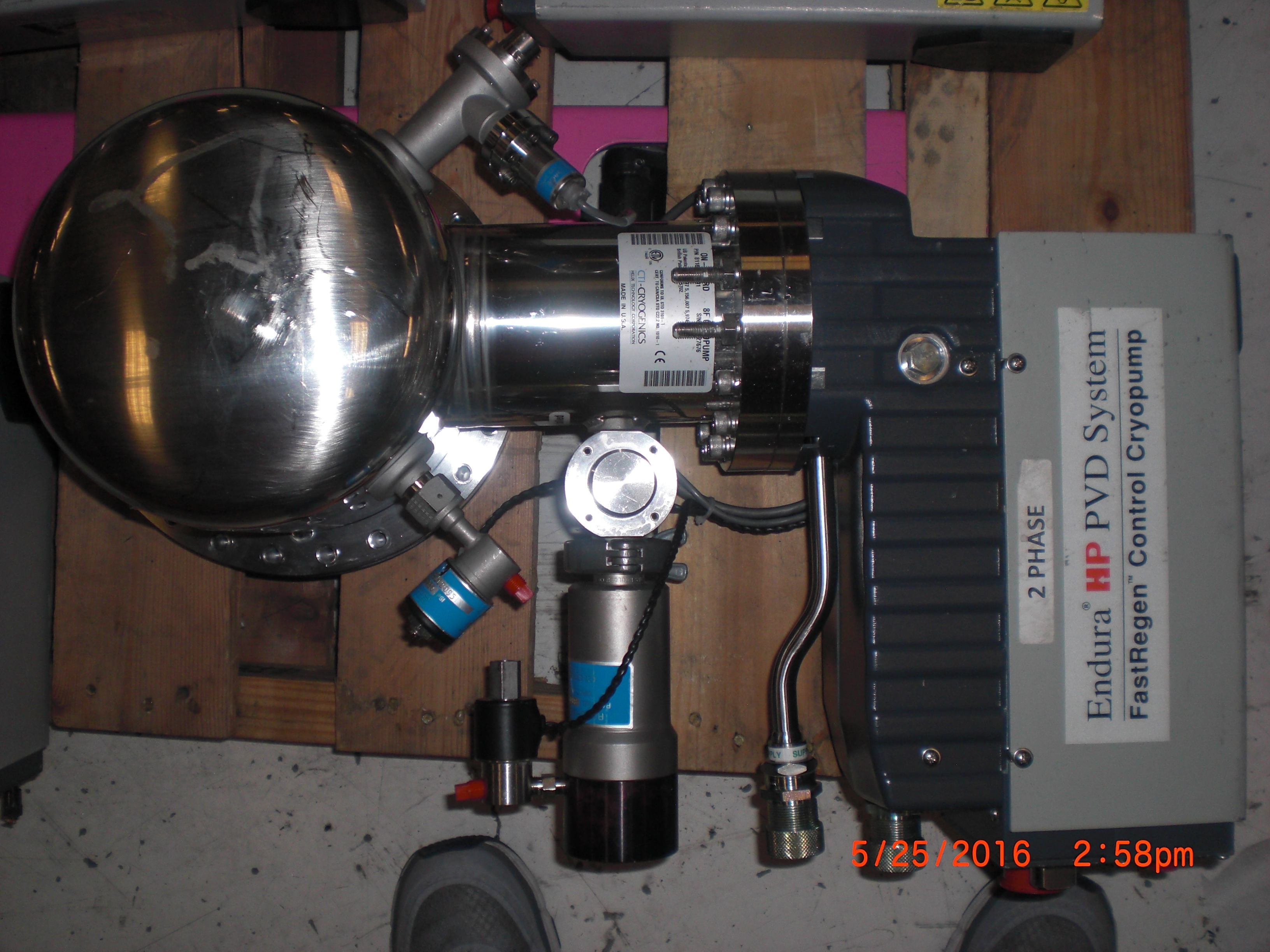 Pump CTI-CRYOGENICS 8116143G001 8F M05-M14 On-Board w/ FASTREGEN CRYOPUMP