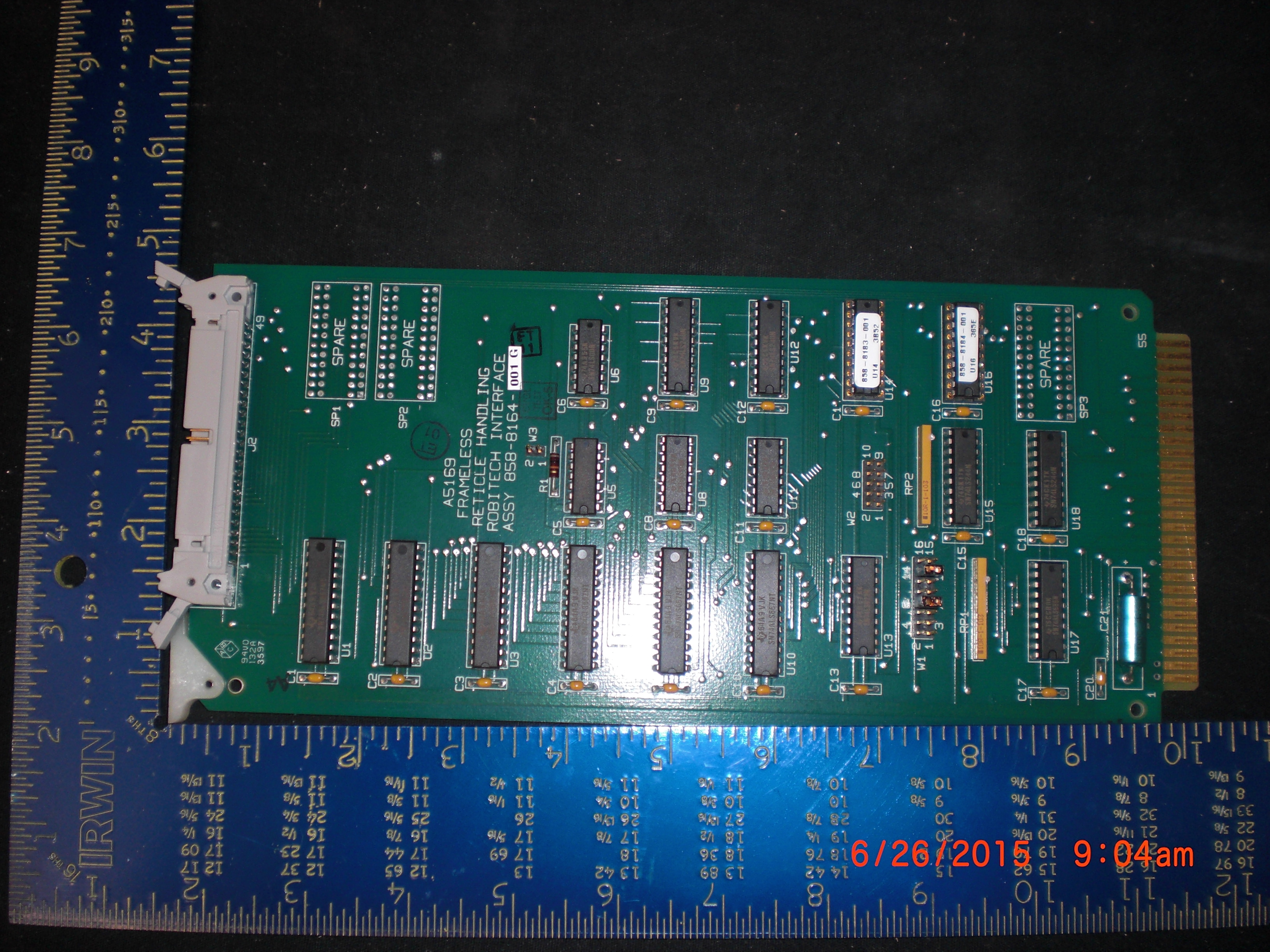 PCB Reticle Handling Robitech Interface  PERKIN-ELMER  858-8164-001G 