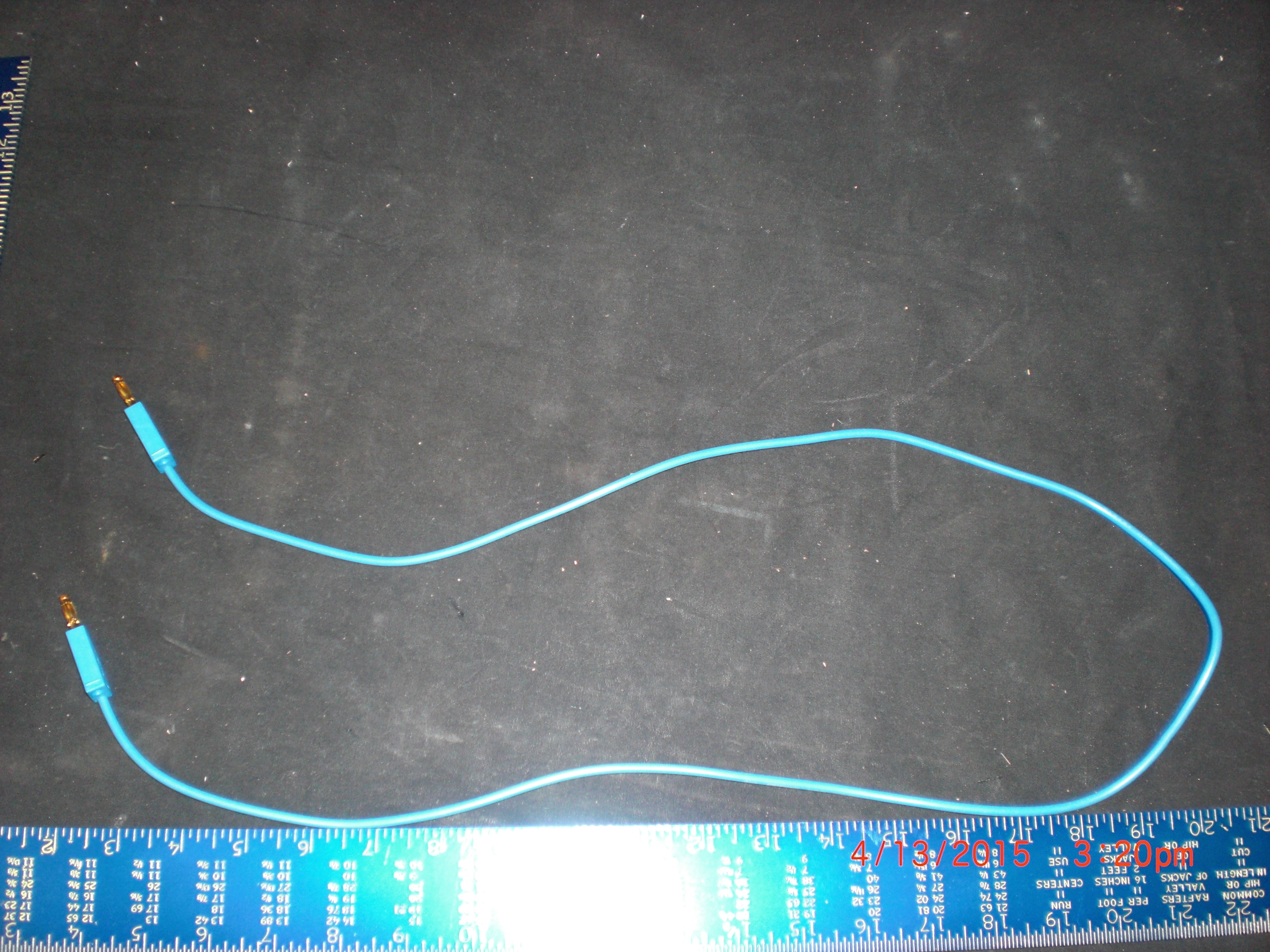 Cable Jumper Cable Banana Jack Gold BLUE 36in Burklin MC 86F4551
