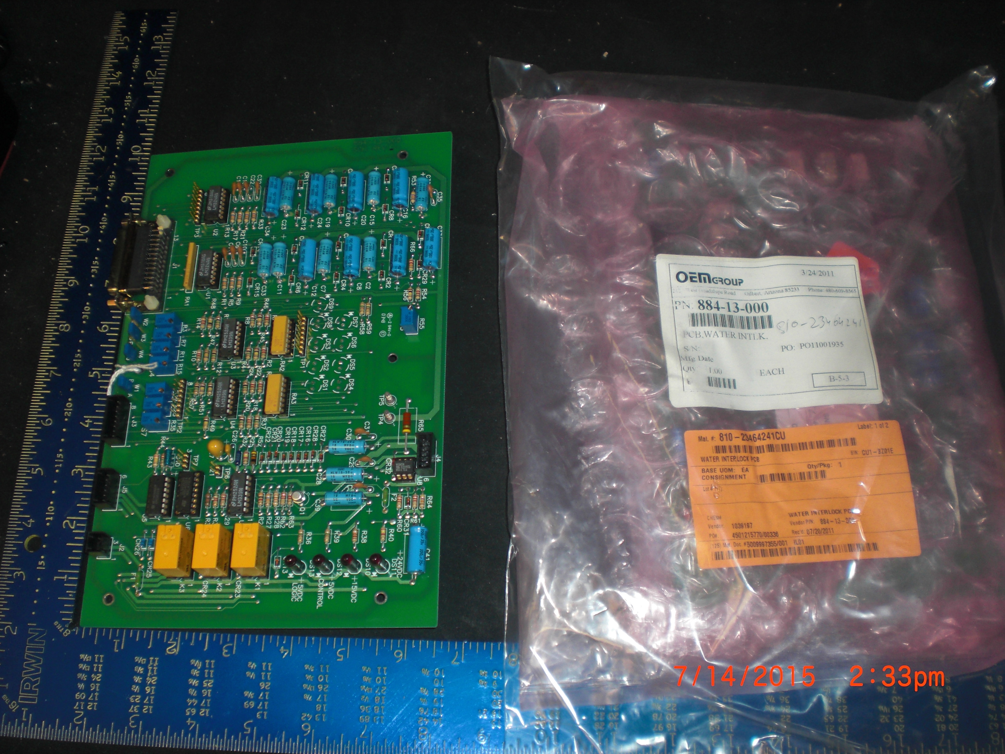 PCB Eclipse Water Interlock Board MRC 884-13-000 