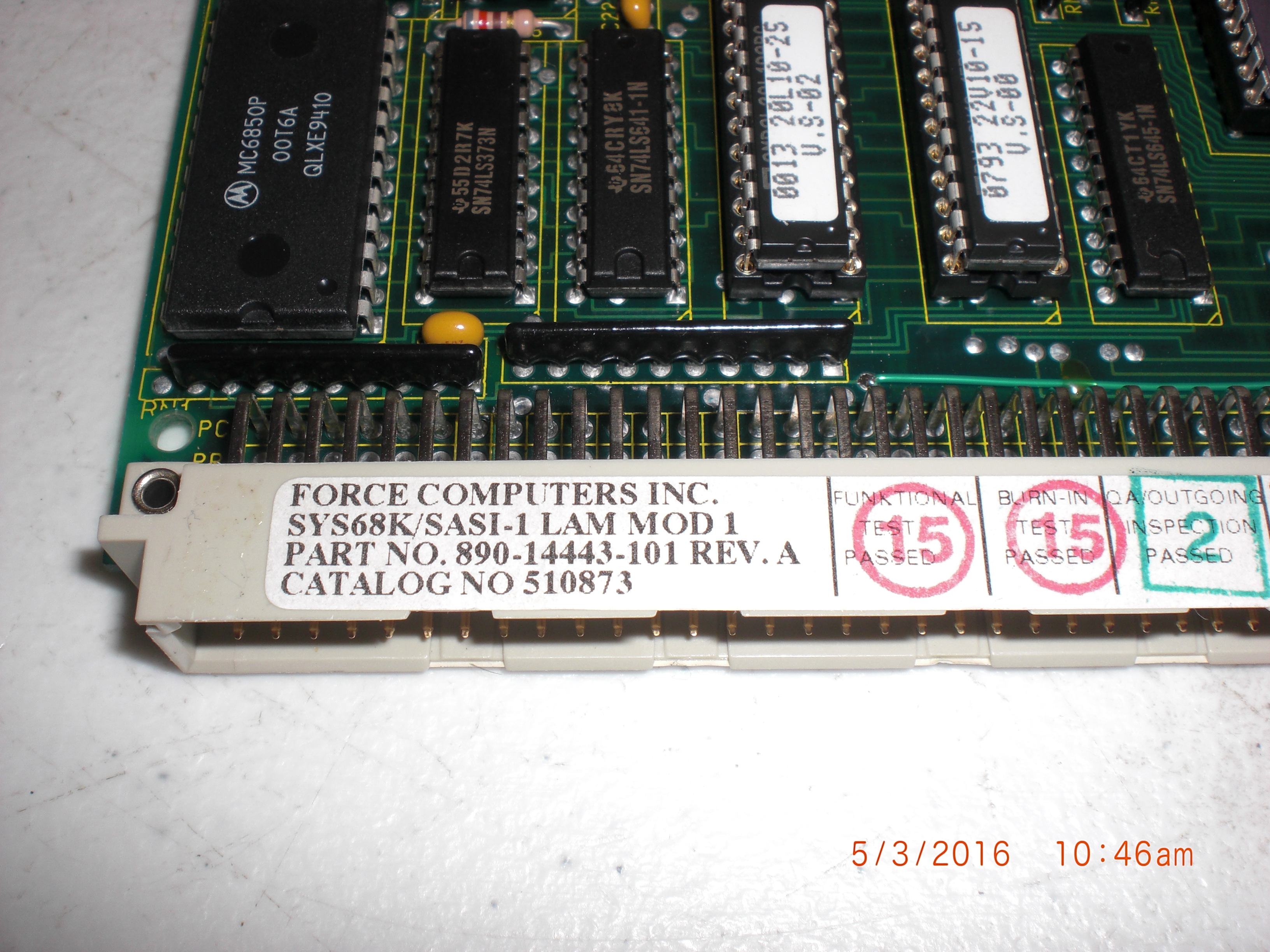 PCB FORCE COMPUTER SYS68K/SASI-1 300000 Rainbow 4420 Etcher  (LAM) 890-14443-101 