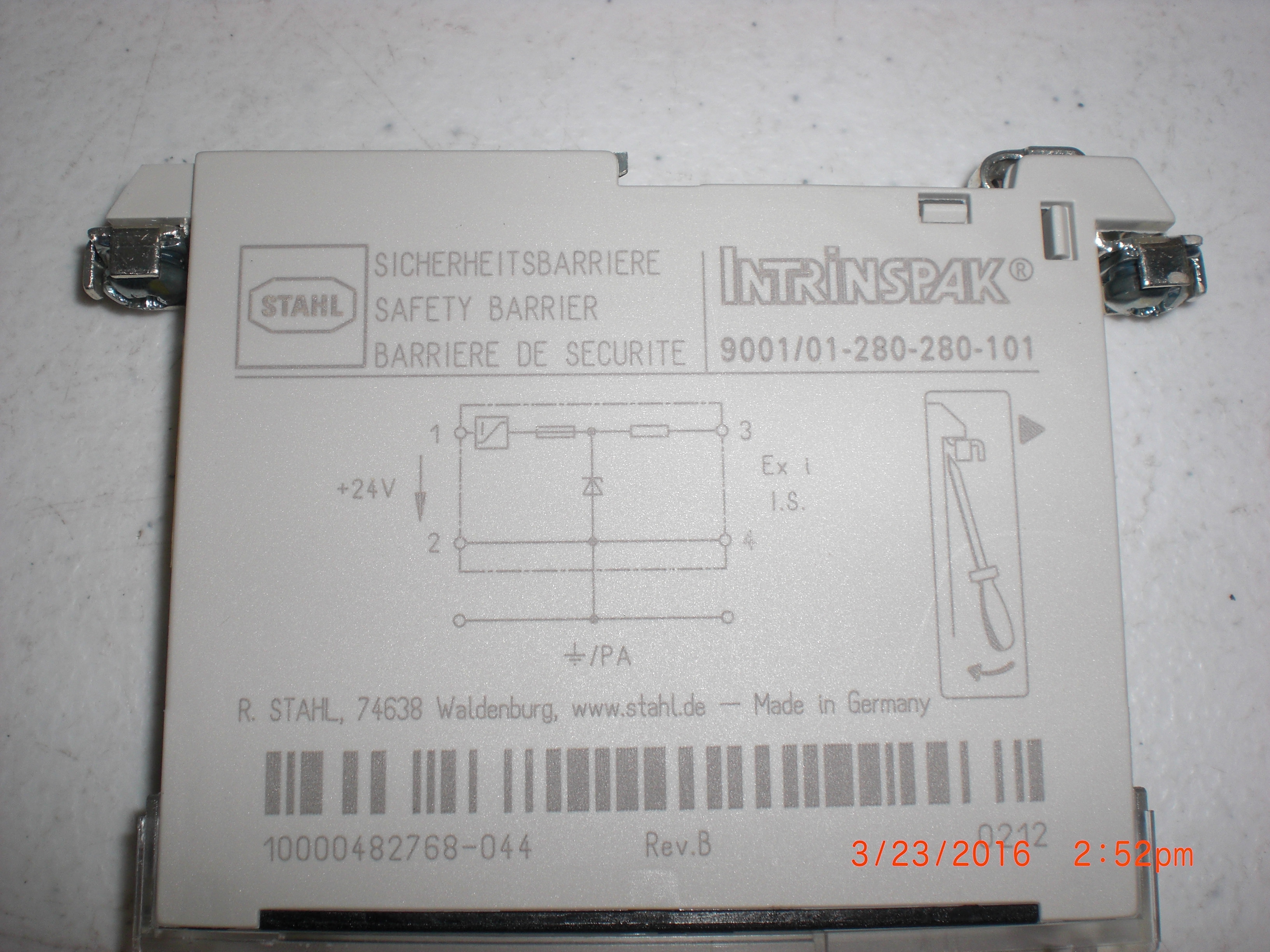Relay Safety Barrier STAHL 9001/01-280-280-101 Intrinspak