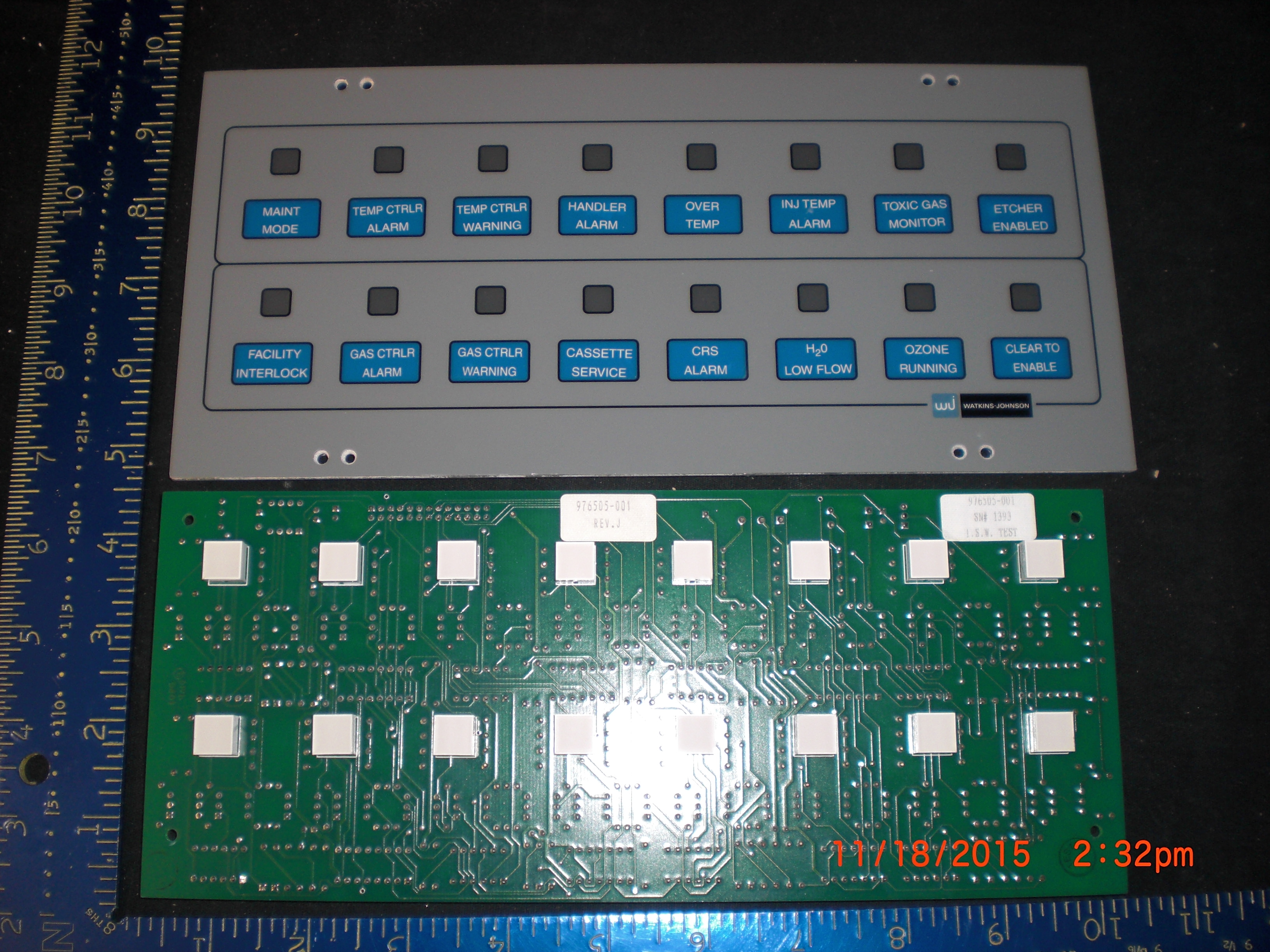 PCB (WJ) 976505-001 ALARM / STATUS PANEL- APL 