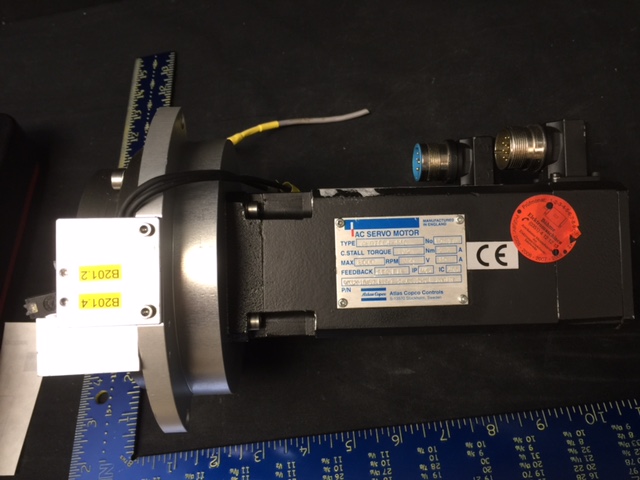Motor  SERVO AC 8000RPM 350V RES.F19 ATLAS COPCO AHD70C4-44S  (WITH OEM GEAR HEAD)
