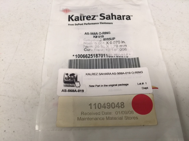 O-Ring  KALREZ SAHARA AS-568A-019 O-RING