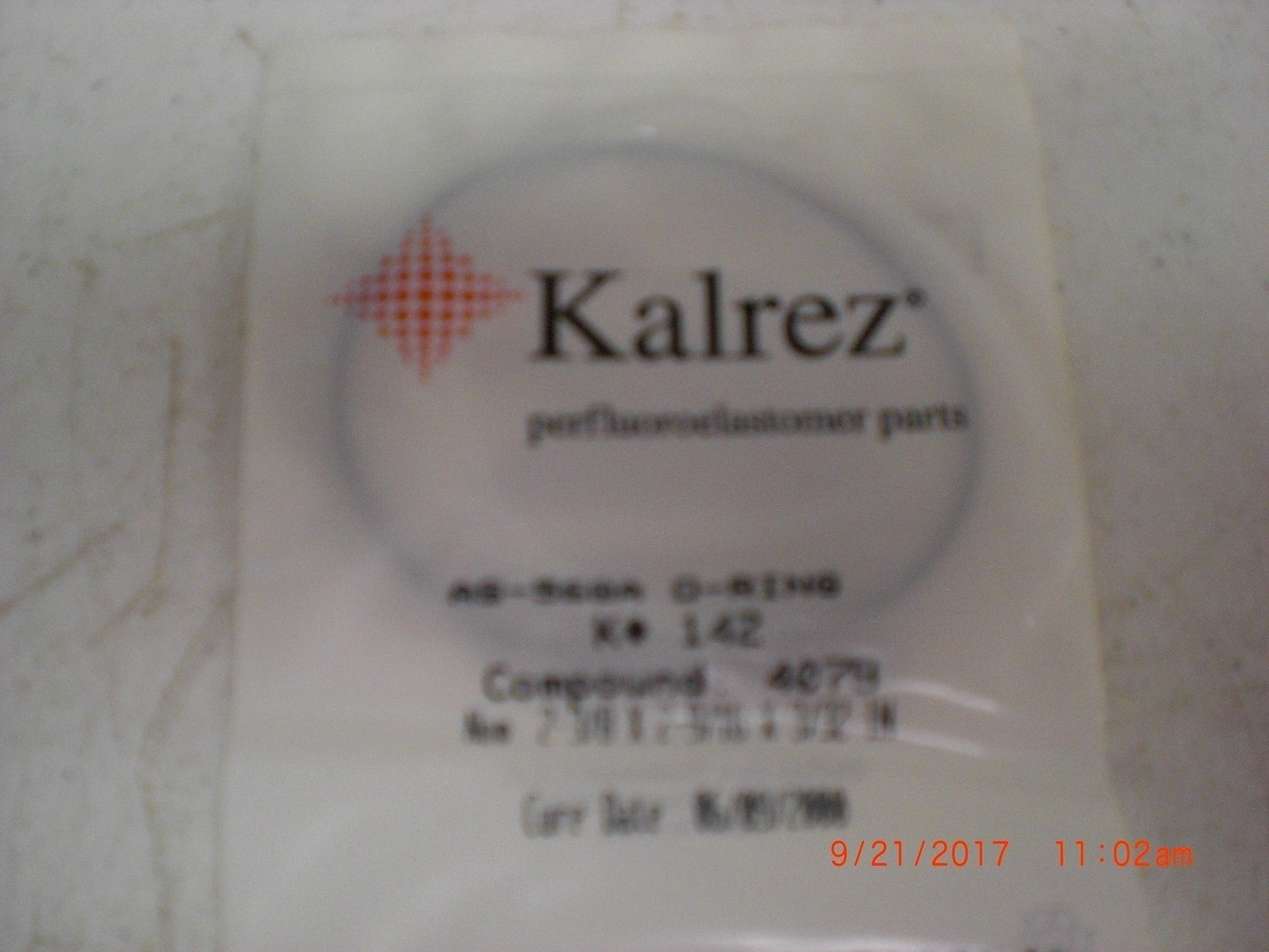 O-Ring  DU PONT AS-568A-142-4079  Kalrez   Compound 4079 2 3/8 x2 9/16 x 3/32