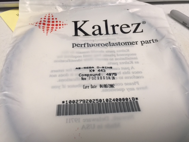 O-Ring  KALREZ AS-568A-443 O-RING, KALREZ, AS-568A-443, CMP 4079