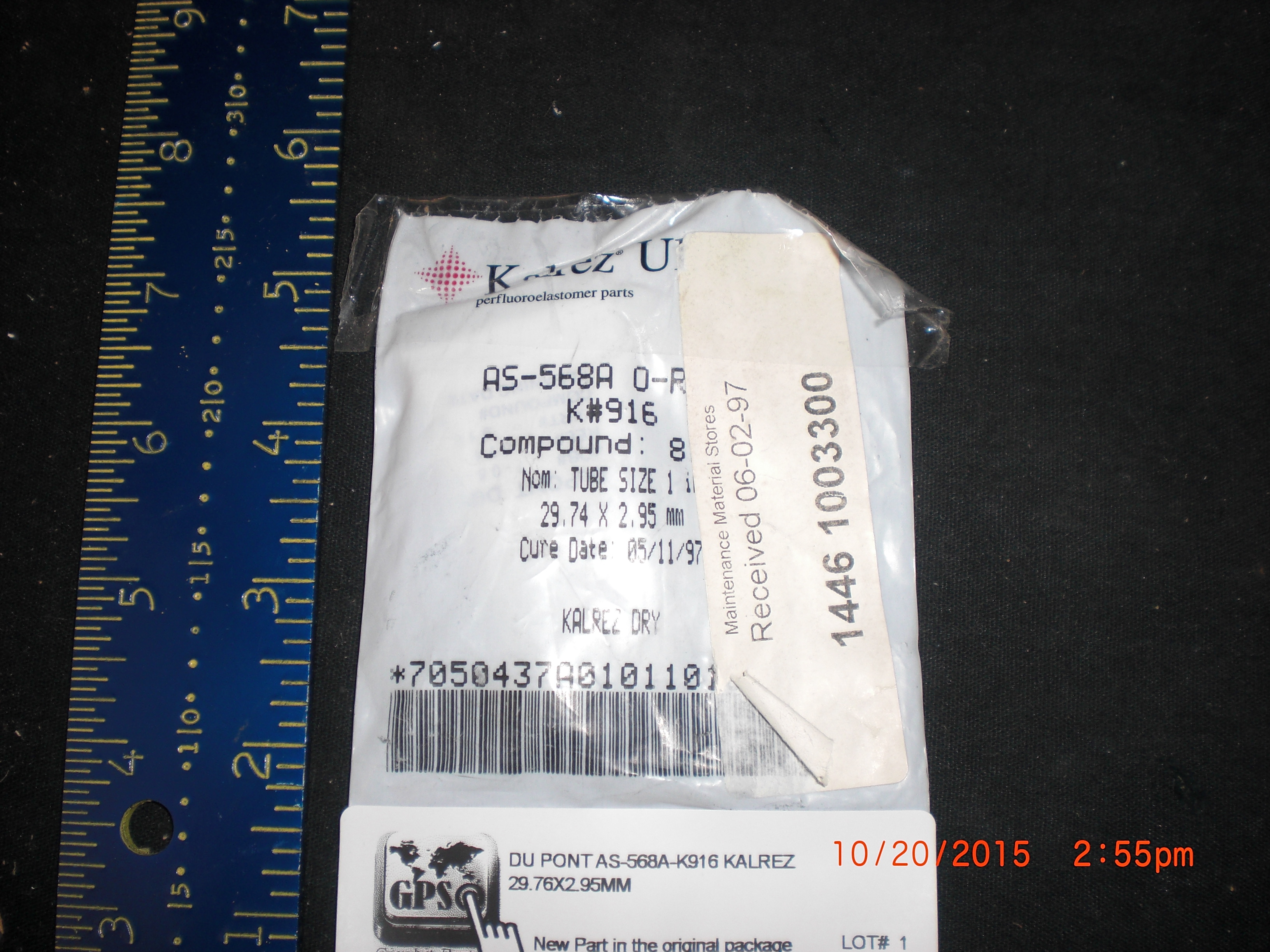 O-Ring  DU PONT AS-568A-K916 Kalrez 29.76X2.95mm