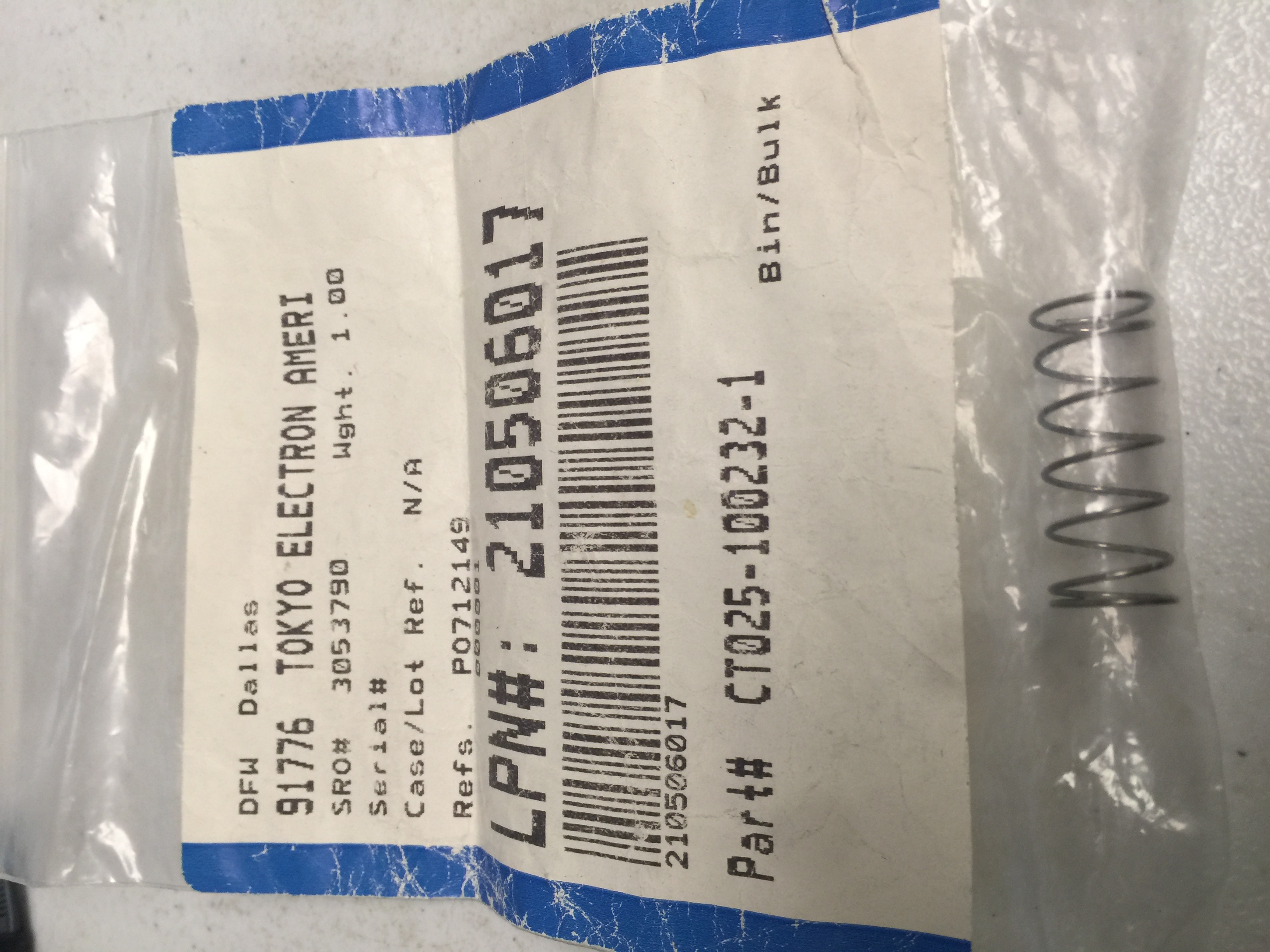 SPRING TOKYO ELECTRON B20251002321 SPRING 1128 £5.69 PicClick UK