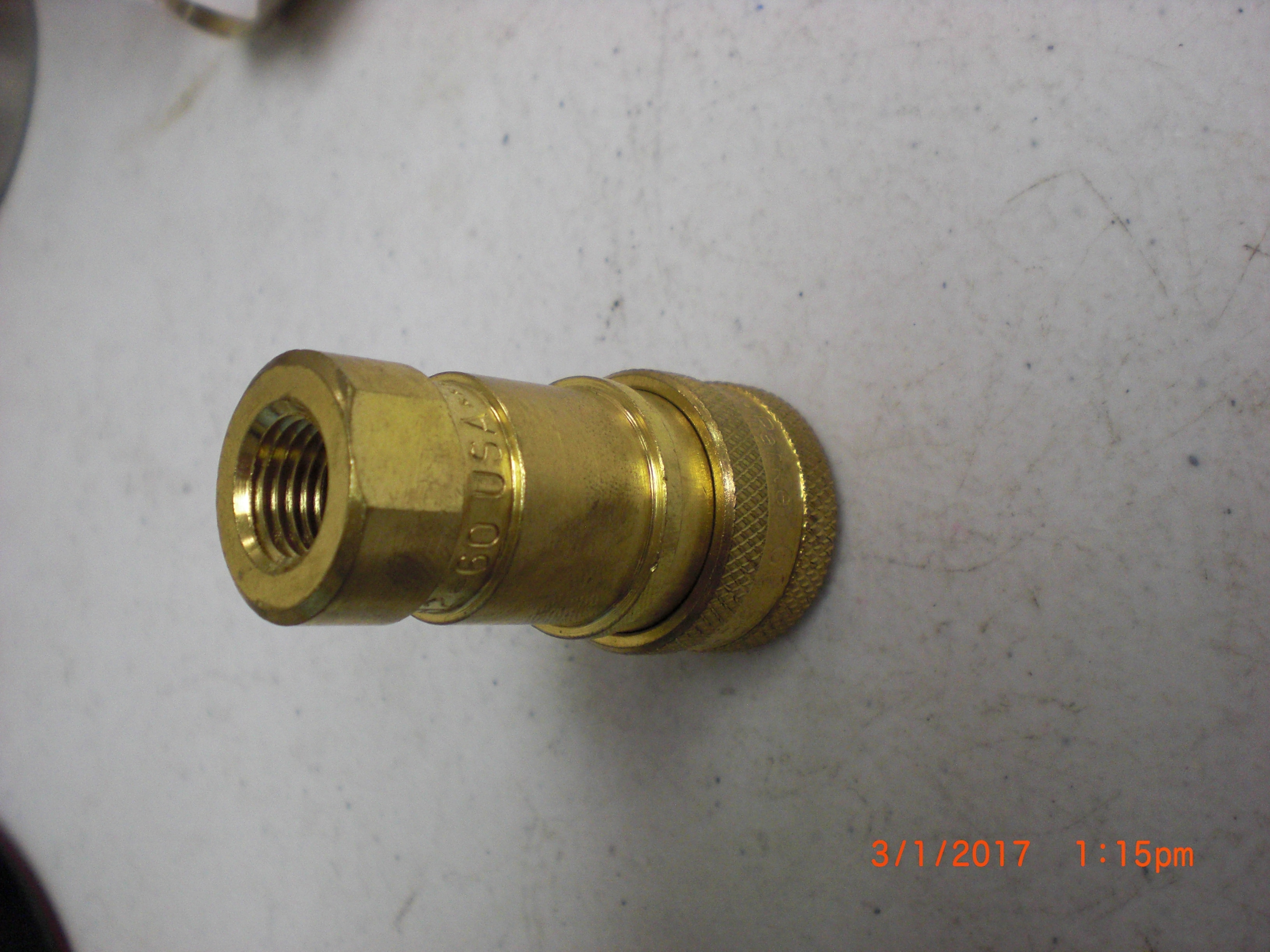 Fitting PARKER BH260 60 Series FTG HOSE CPLG QDISC 1/4BODYX1/4FPT BRS