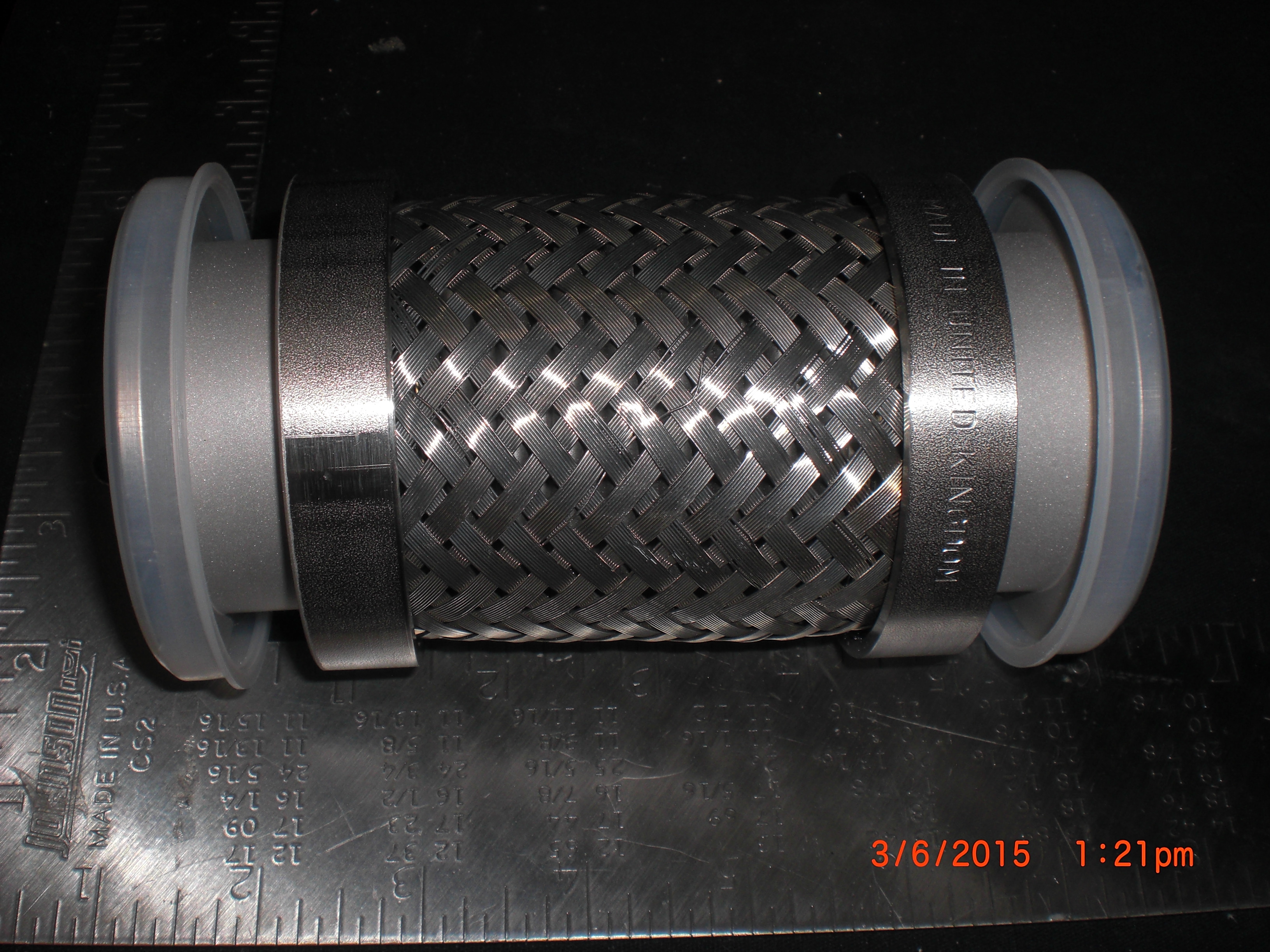 Bellows  KF50 5.5in with SS Braid EDWARDS  C10517294 vibration isolator 