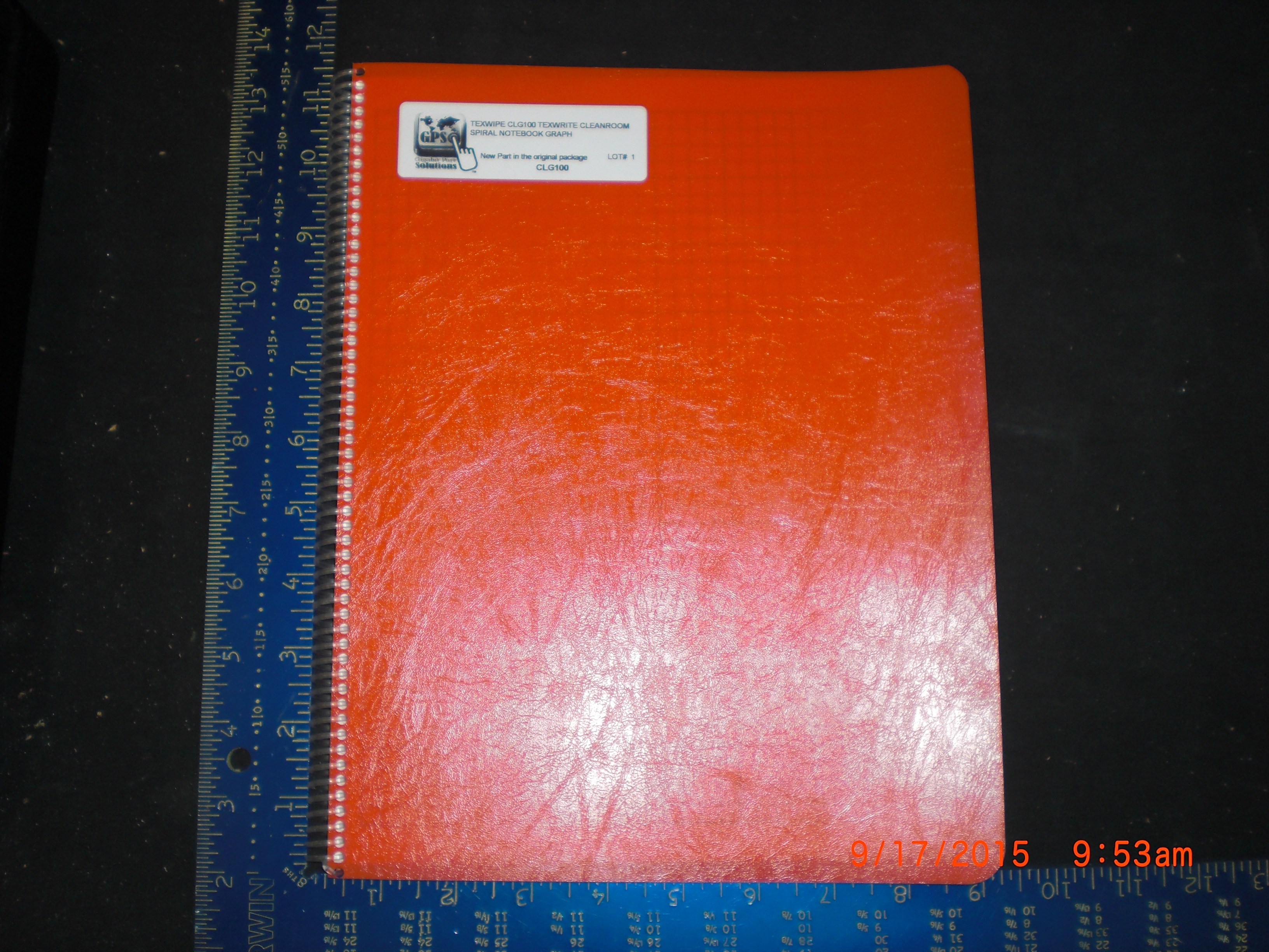 Hardware TEXWIPE CLG100 TexWrite Cleanroom Spiral Notebook Graph 