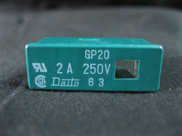 Fuse PKG 8 250V 2A  DAITO GP20 (TEL) CT045-000019-1