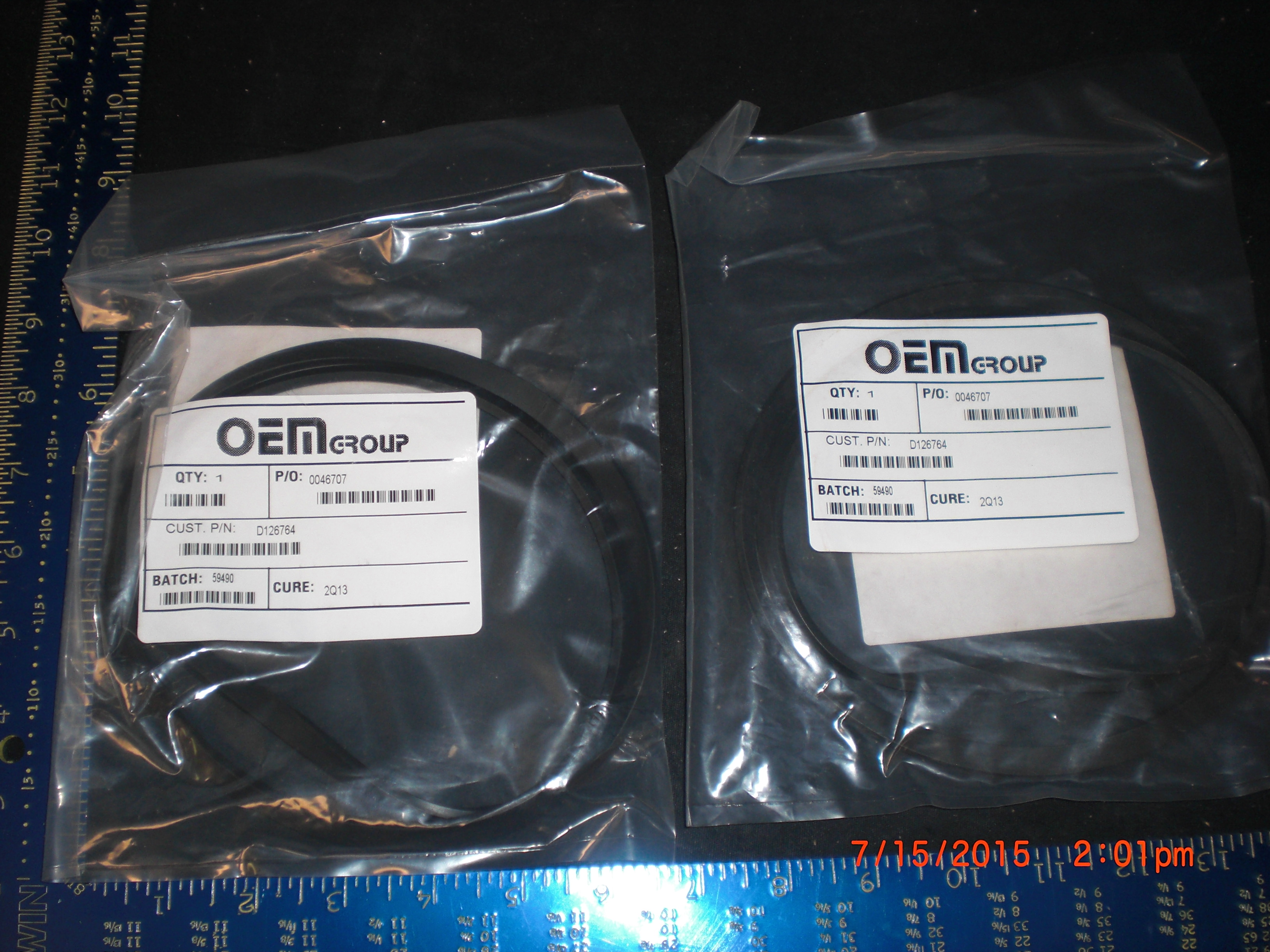 Gasket MRC D126764 Gasket eclipse 12 in Bell Jar OEM GROUP INC