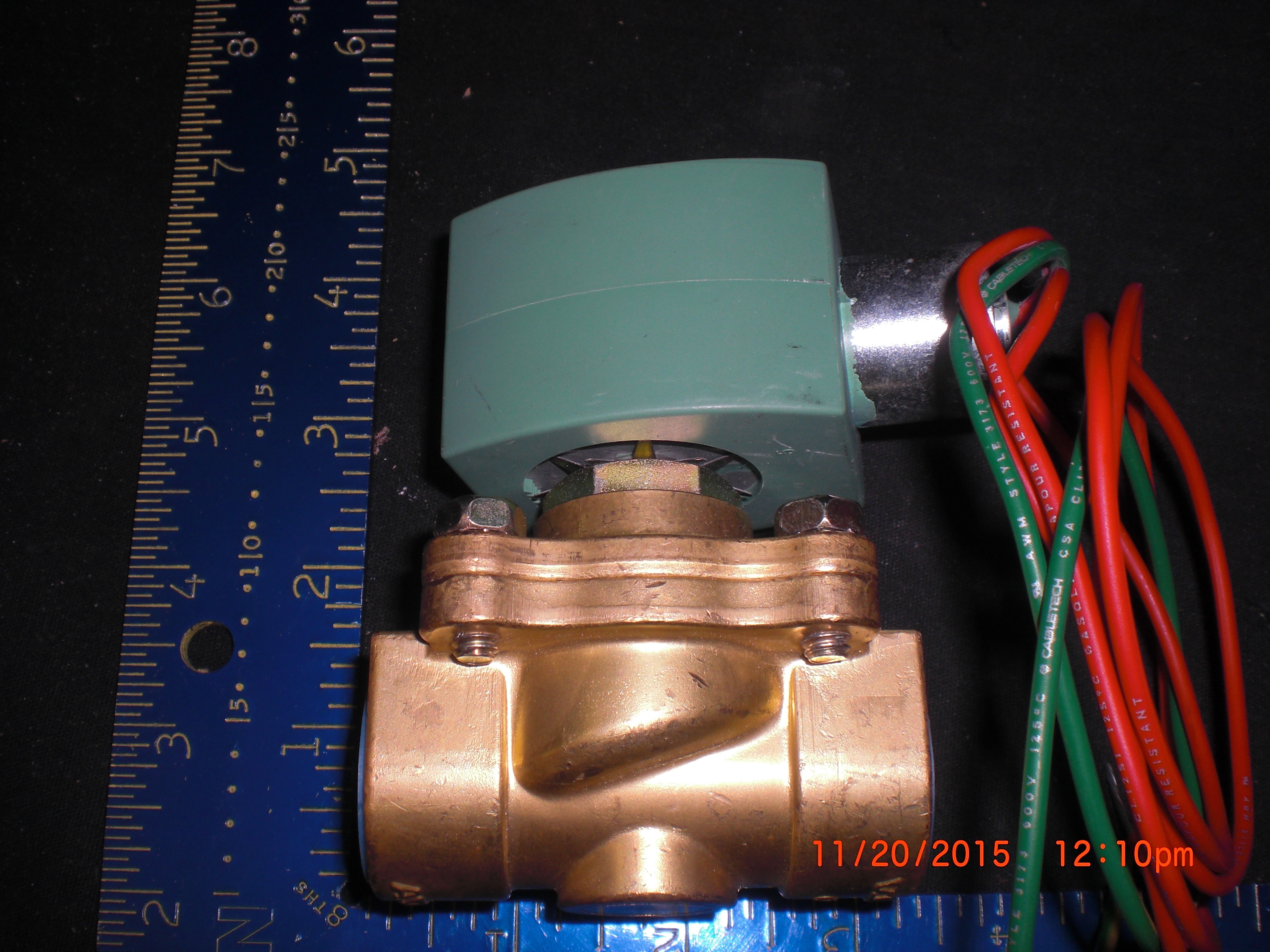 Valve ASCO REDHAT D501584 solenoid 3/4FPT Brass 120VAC 