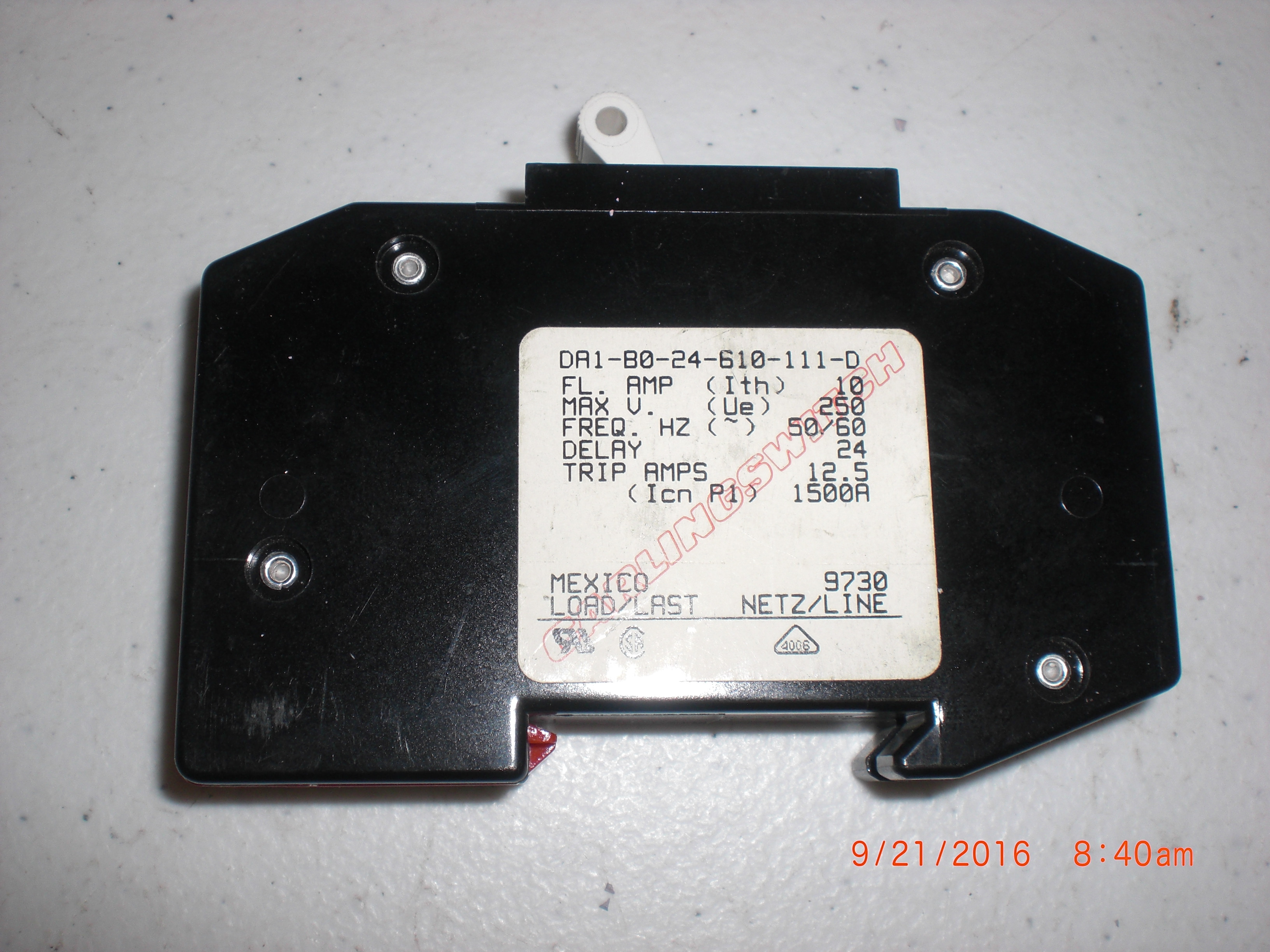 DA18024610111d CARLINGSWITCH DA18024610111d Circuit Breaker 10A DIN Rail Mount