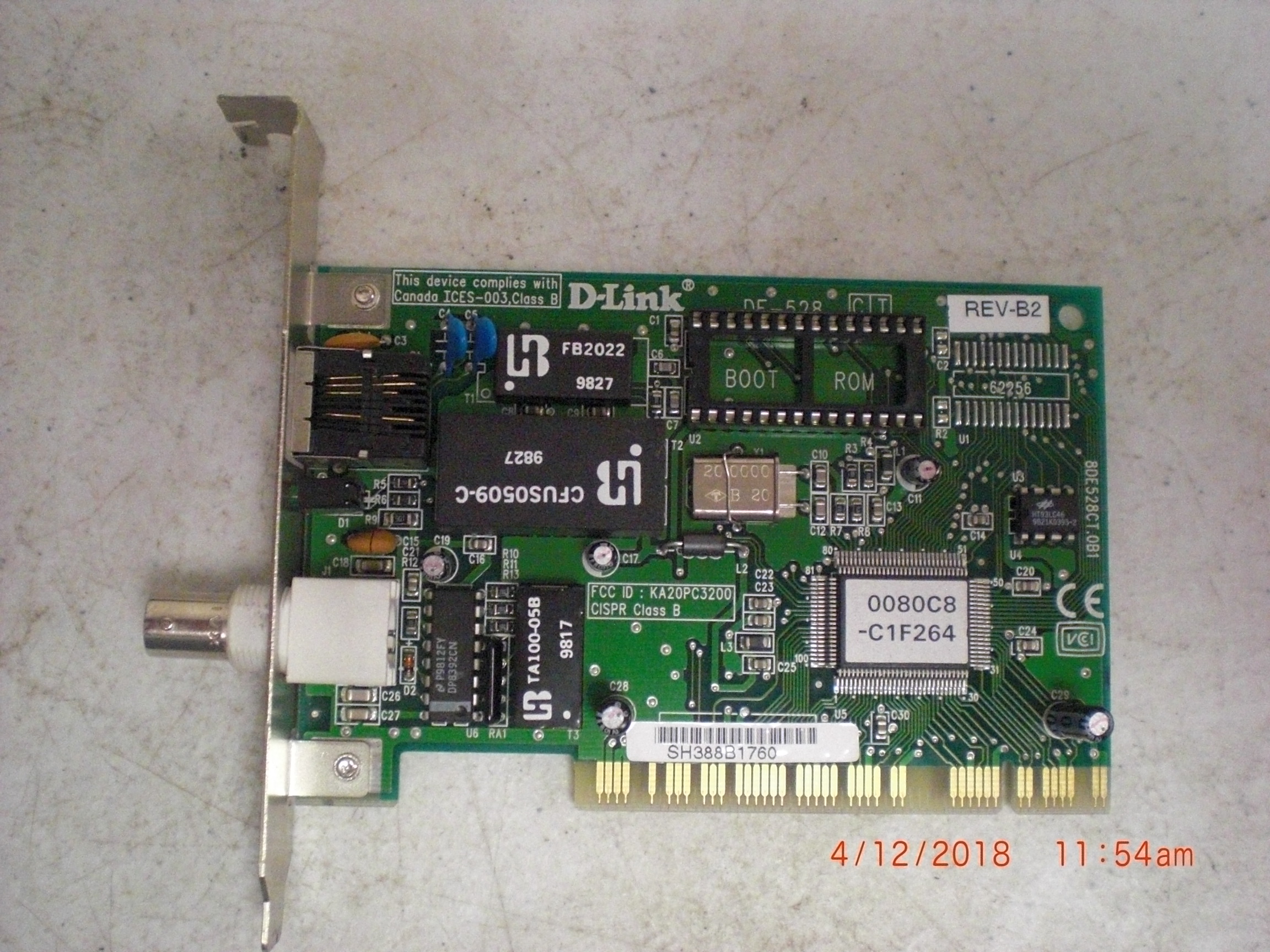 PCB D-Link DE-528 CT PCI Network Adapter