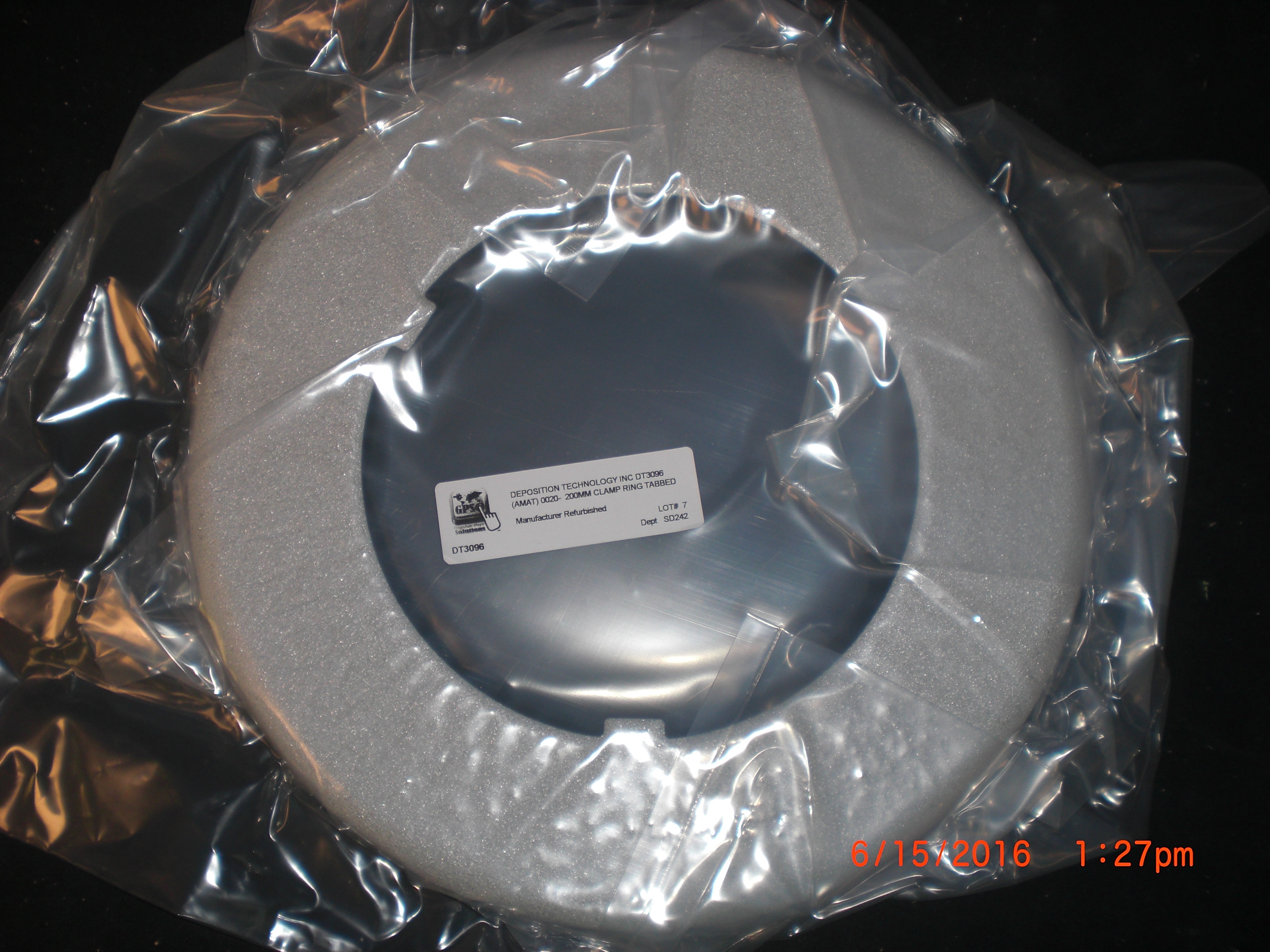 OEM Part DEPOSITION TECHNOLOGY INC DT3096 (AMAT) 0020-  200mm Clamp Ring Tabbed