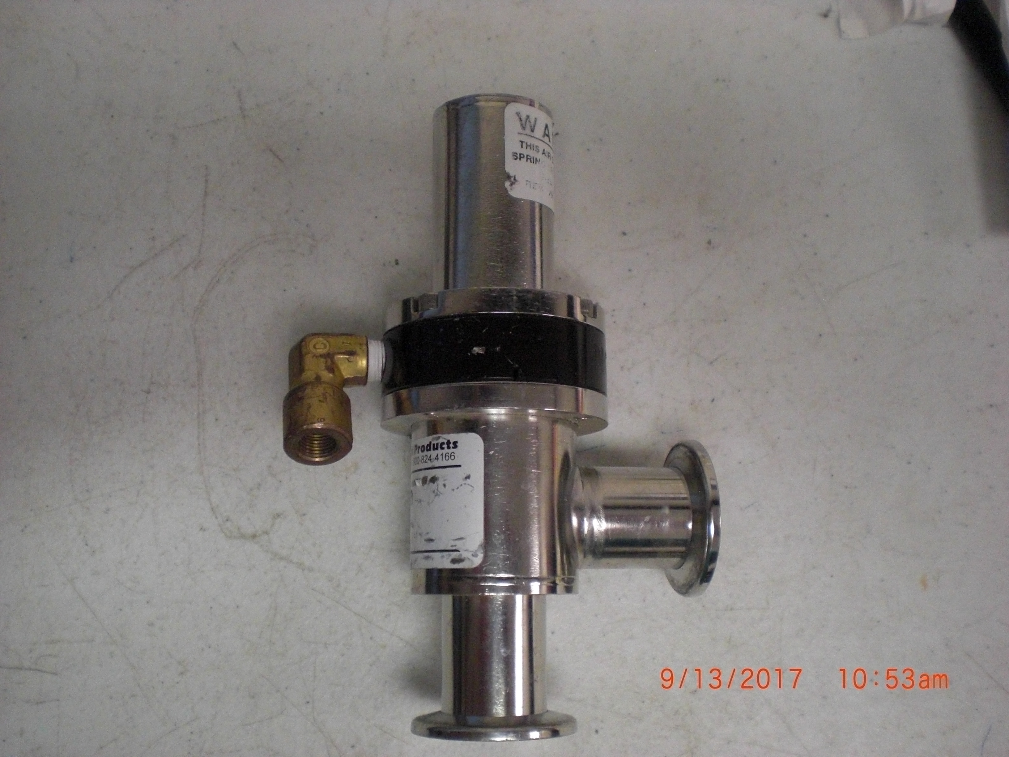 Valve Nor-Cal ESVP-1002-NWB Bellows right angle KF25 Pneumatic 