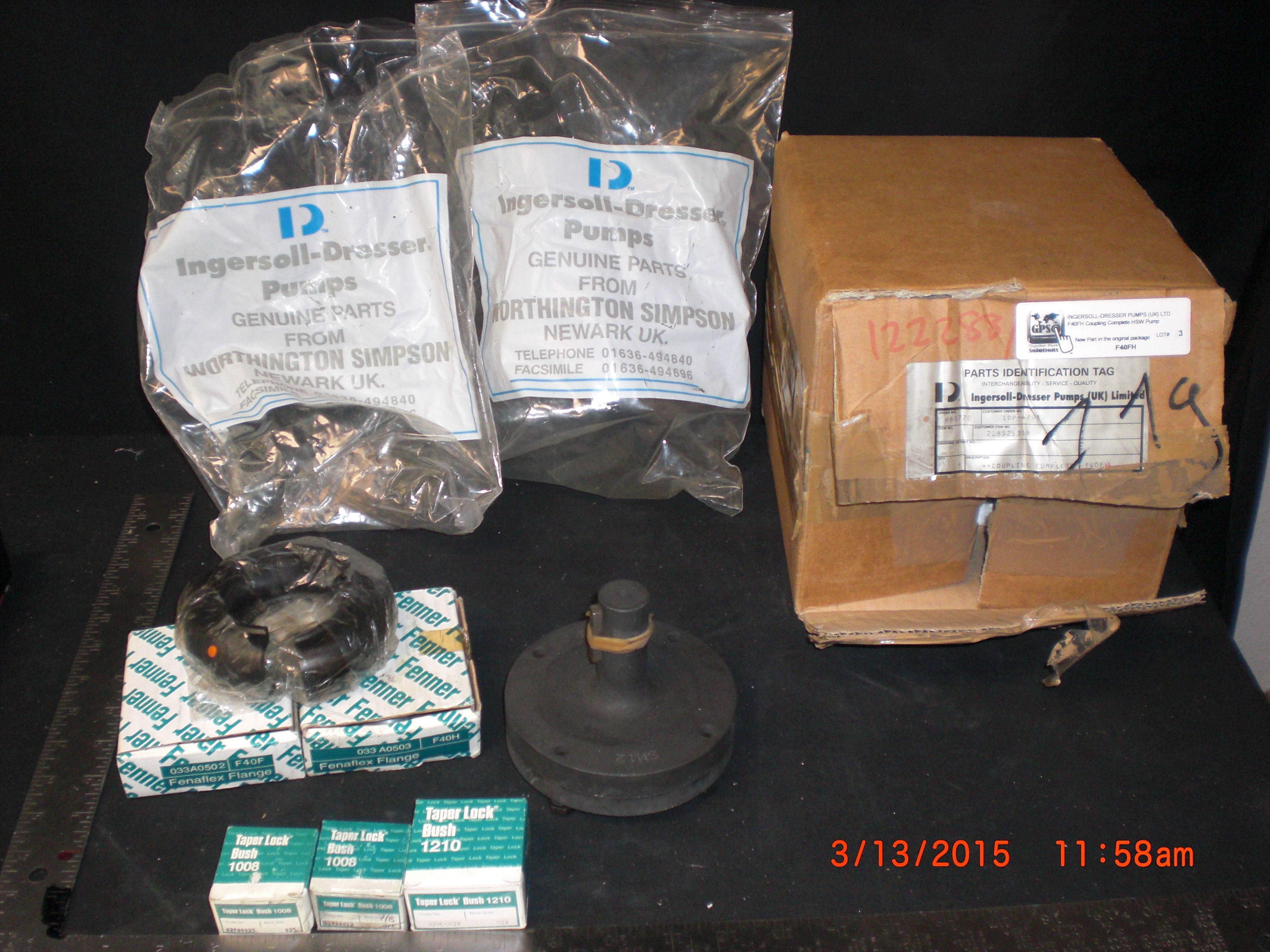 Motor  Coupling Complete HSW Pump Fenner INGERSOLL-DRESSER PUMPS F40FH 