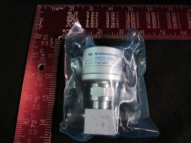 Valve FUJIKIN FP-91-6-35 Diaphragm Pneumatic NO 1/4 Swage 