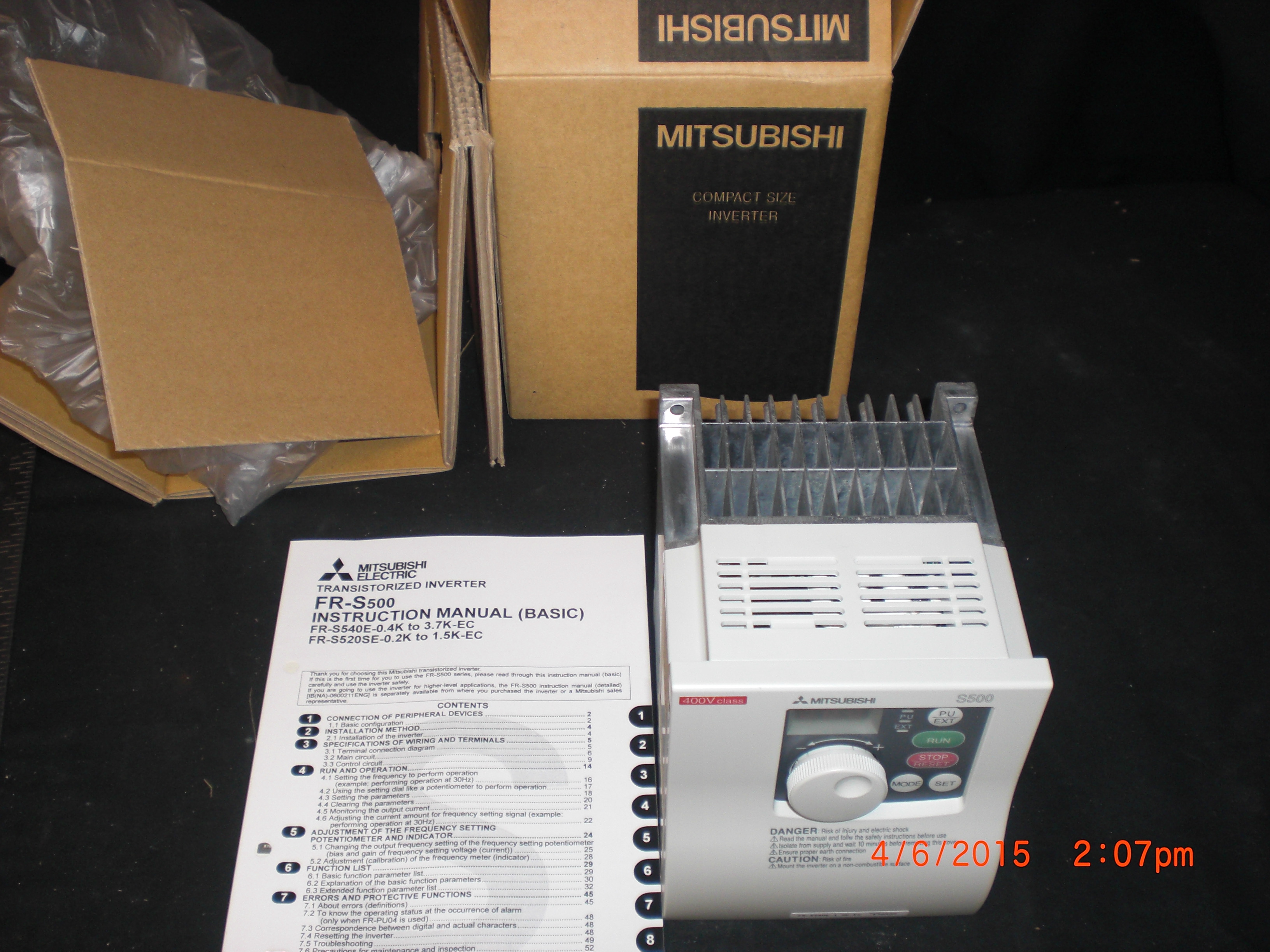 motor Controller MITSUBISHI FR-S540E-1.5K-EC S500 400V ClassTransistorized Inverter  (VFD)