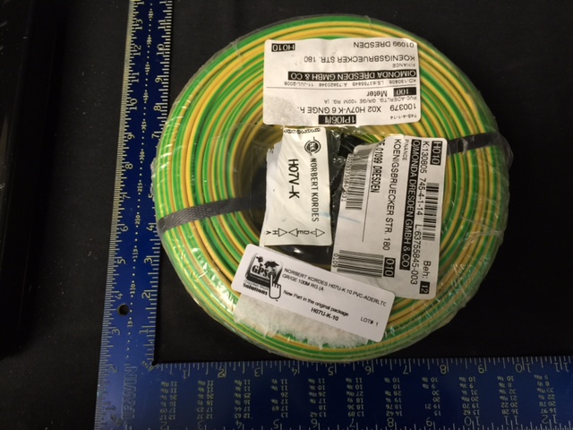 Cable NORBERT KORDES H07U-K 10 PVC-ADERLTG GR/GE 100M RG (A 