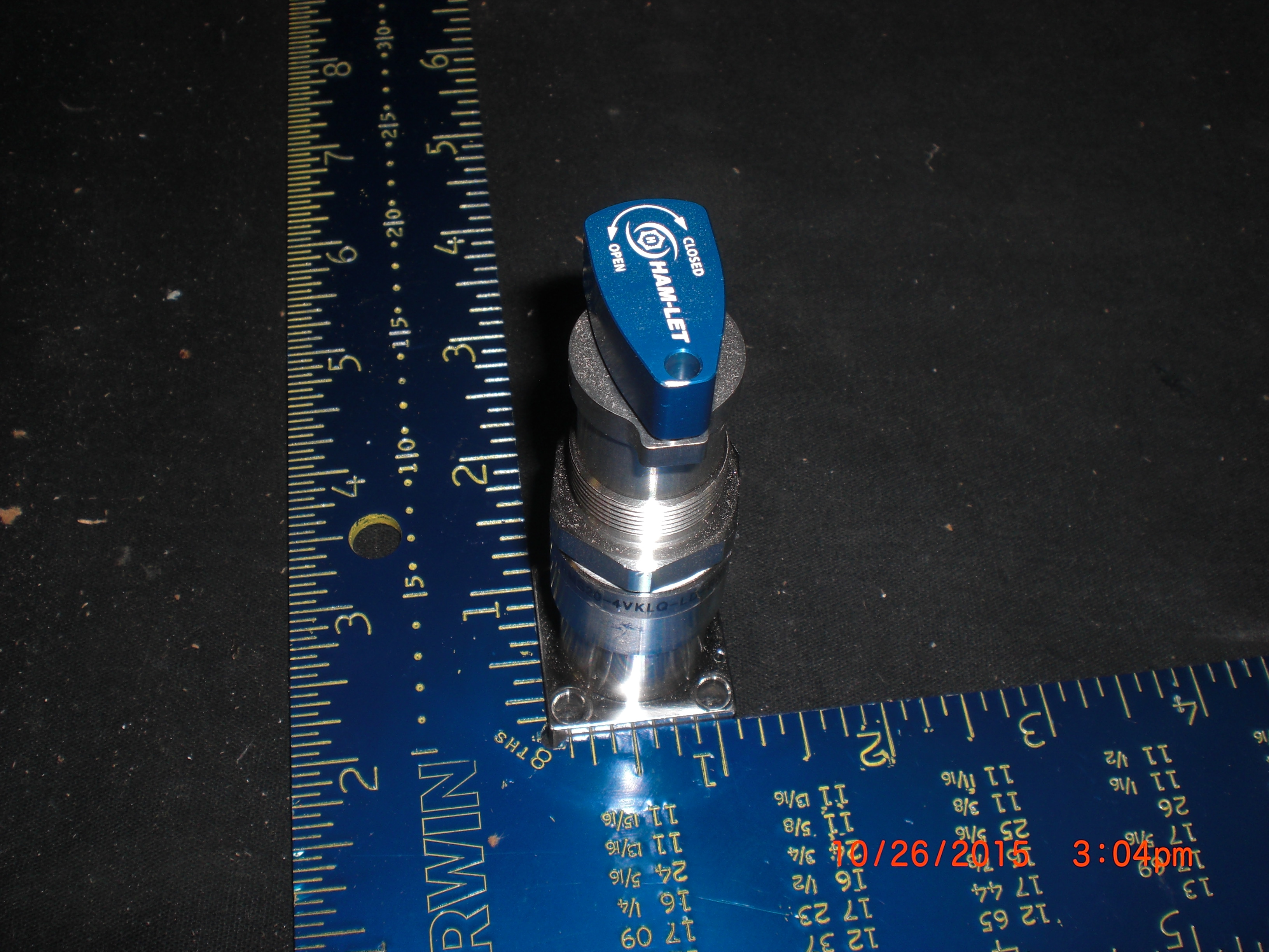 Valve manual Diaphragm  LOTO surface mount 1 1/8 HAM-LET HMS20-4VKLQ-RND 