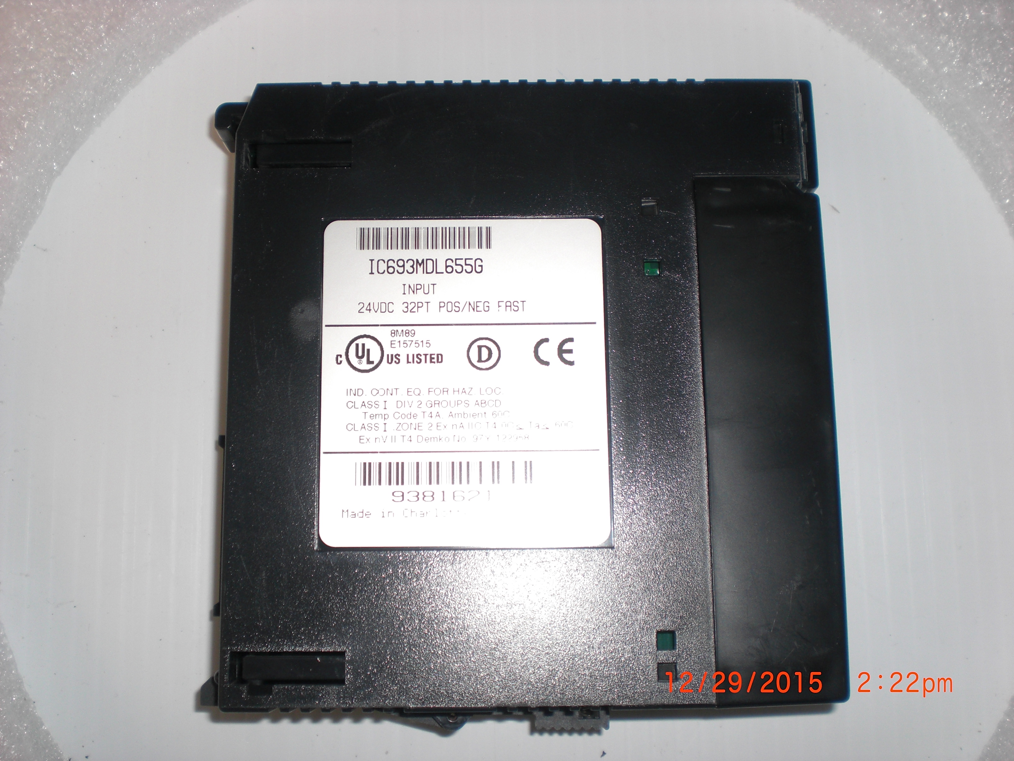 PLC GE FANUC IC693MDL655G   INPUT 24VDC 32PT POS/NEG FAST 