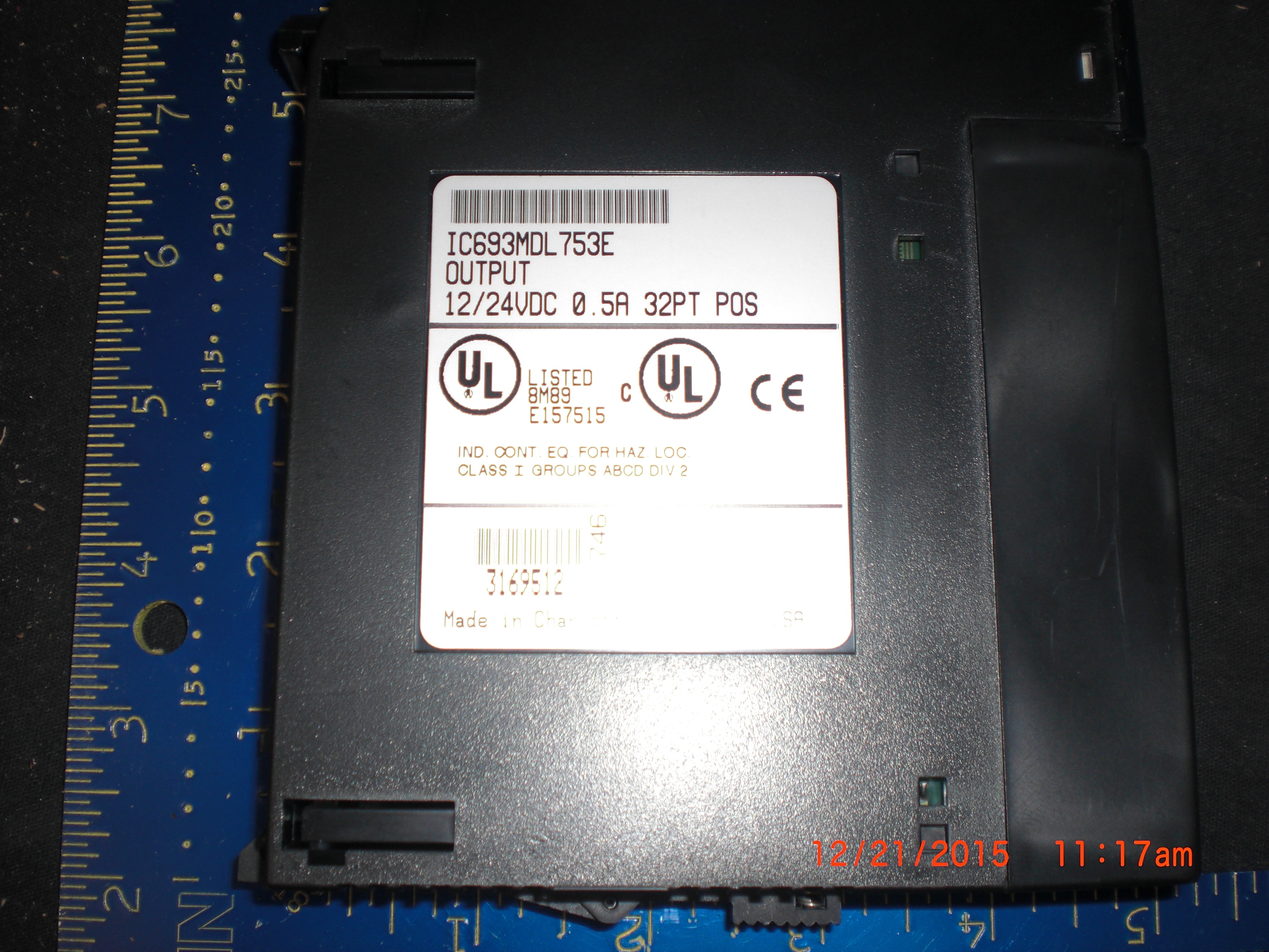 PLC GE FANUC IC693MDL753E 90/30 OUTPUT MODULE  32 PT. 12/24VDC POSITIVE .5 AMP