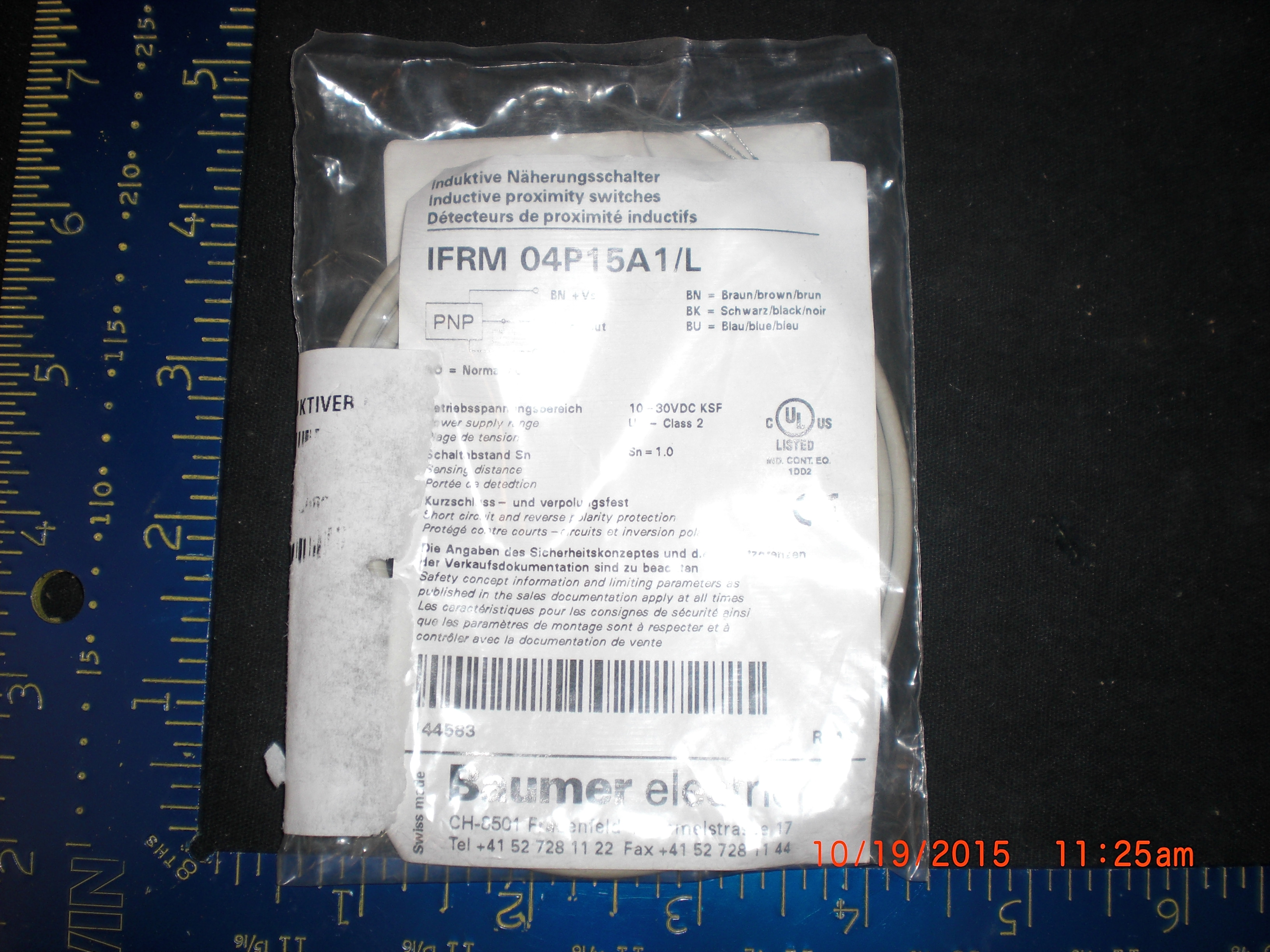 Switch BAUMER IFRM 04P15A1/L Inductive Proximity 