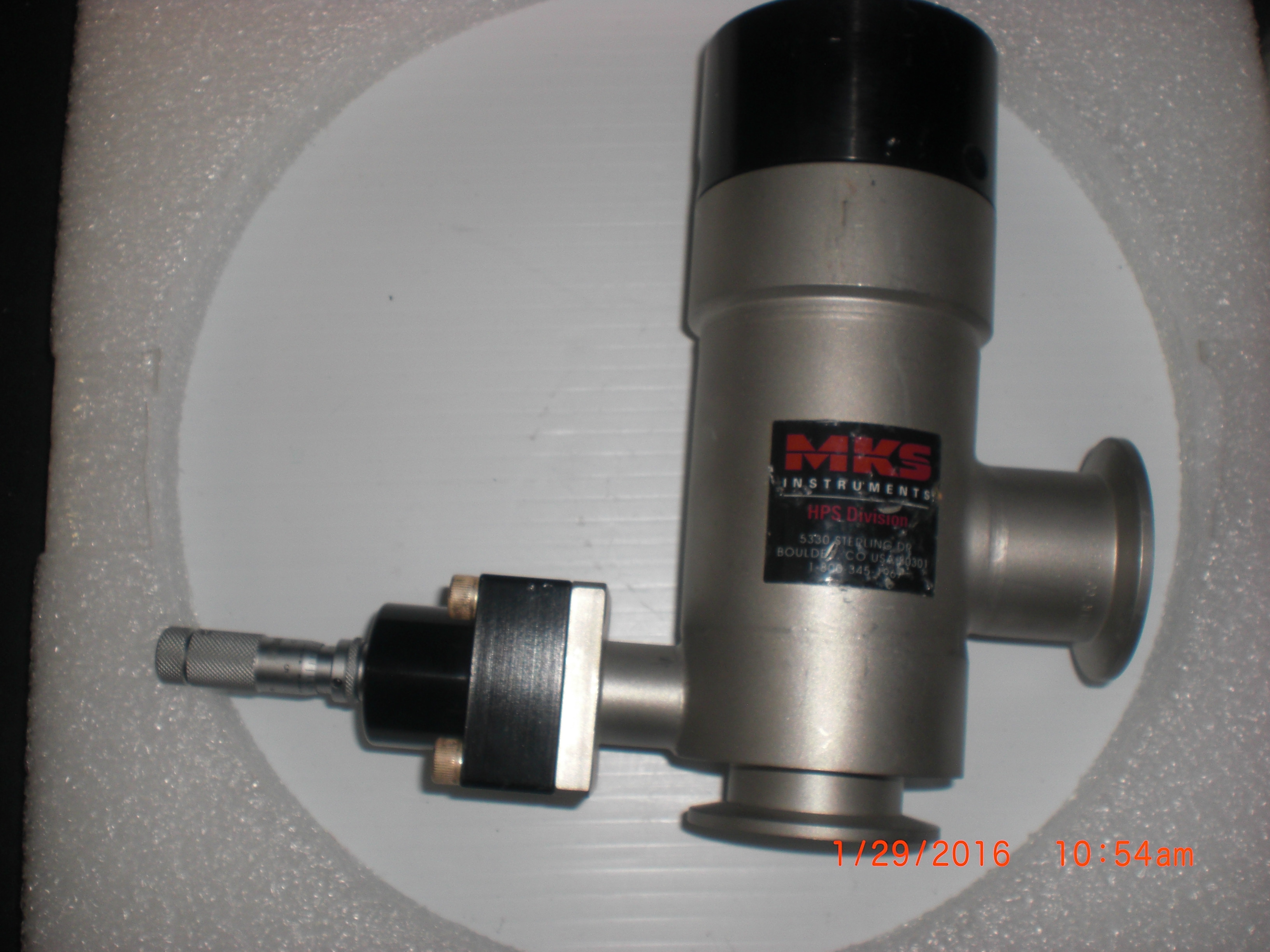 Valve NW 40 right angle bellows  2 stage MKS / HPS L2-40-AK-225-MNVNH 