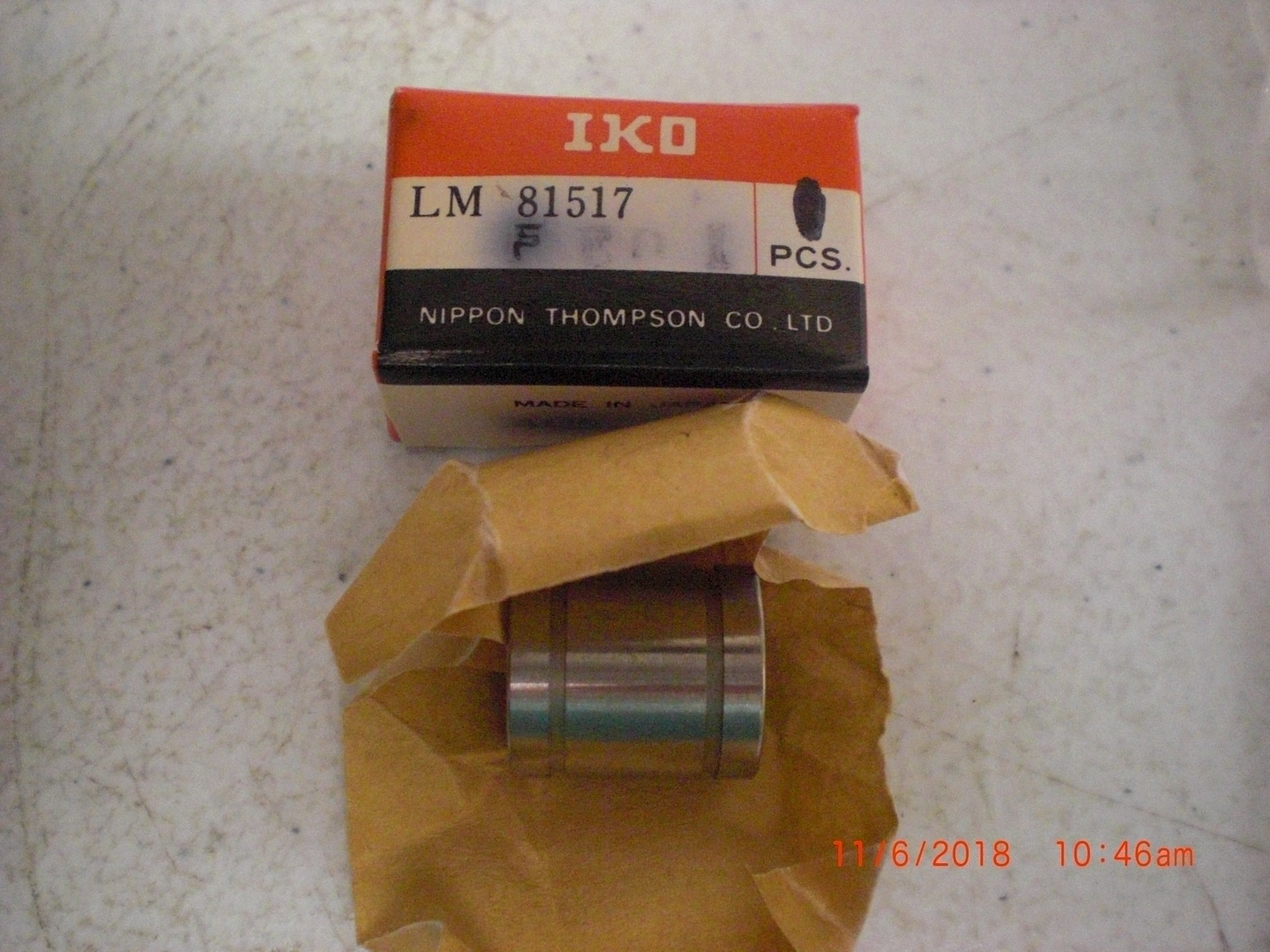 IKO Stainless Steel Linear Liner Linear Bearings LM61219FUU LM81517FUU