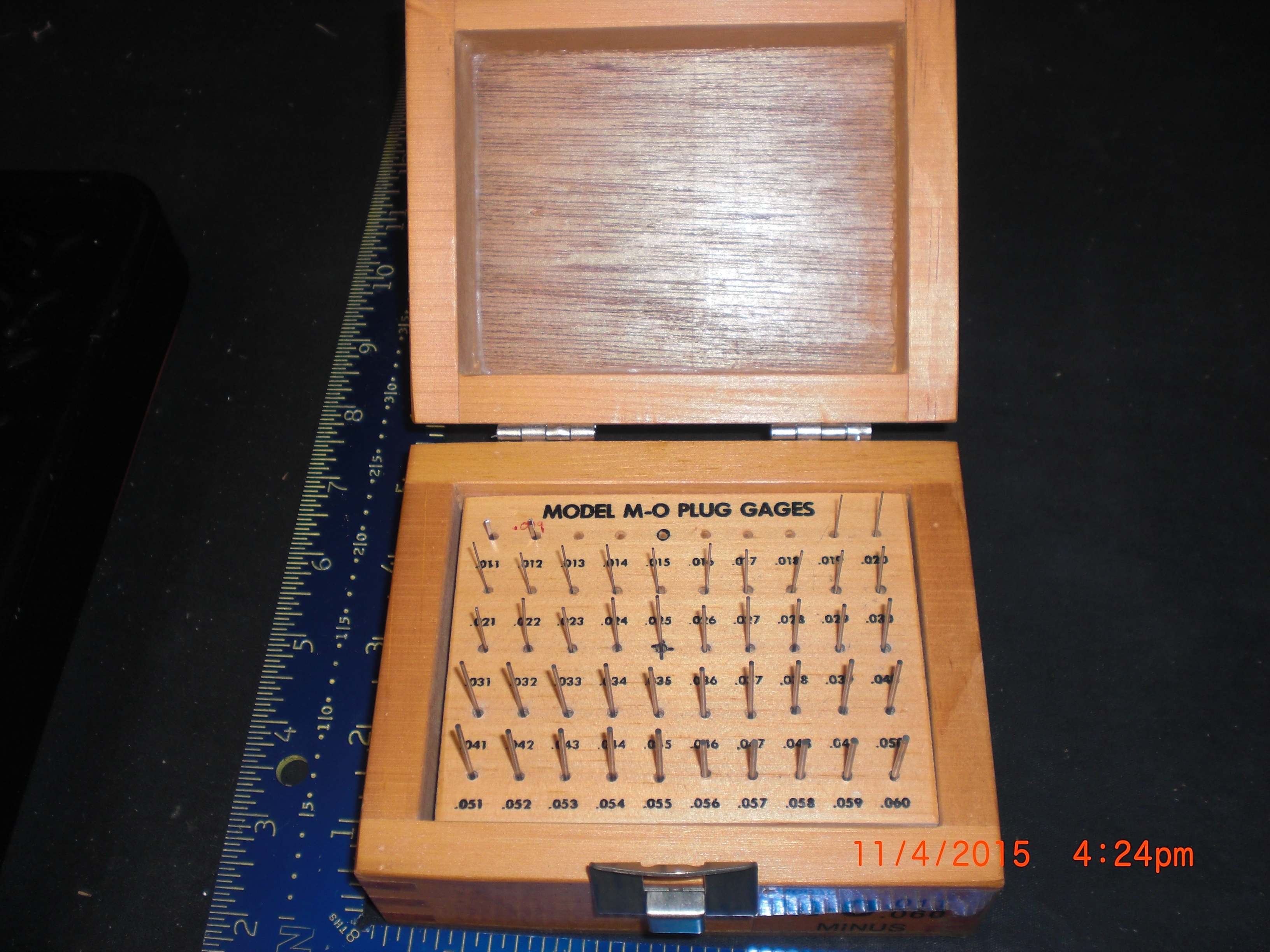 Tool MO Plug Gauges .011.060 Missing .013 to .018 MYER Gauge Company