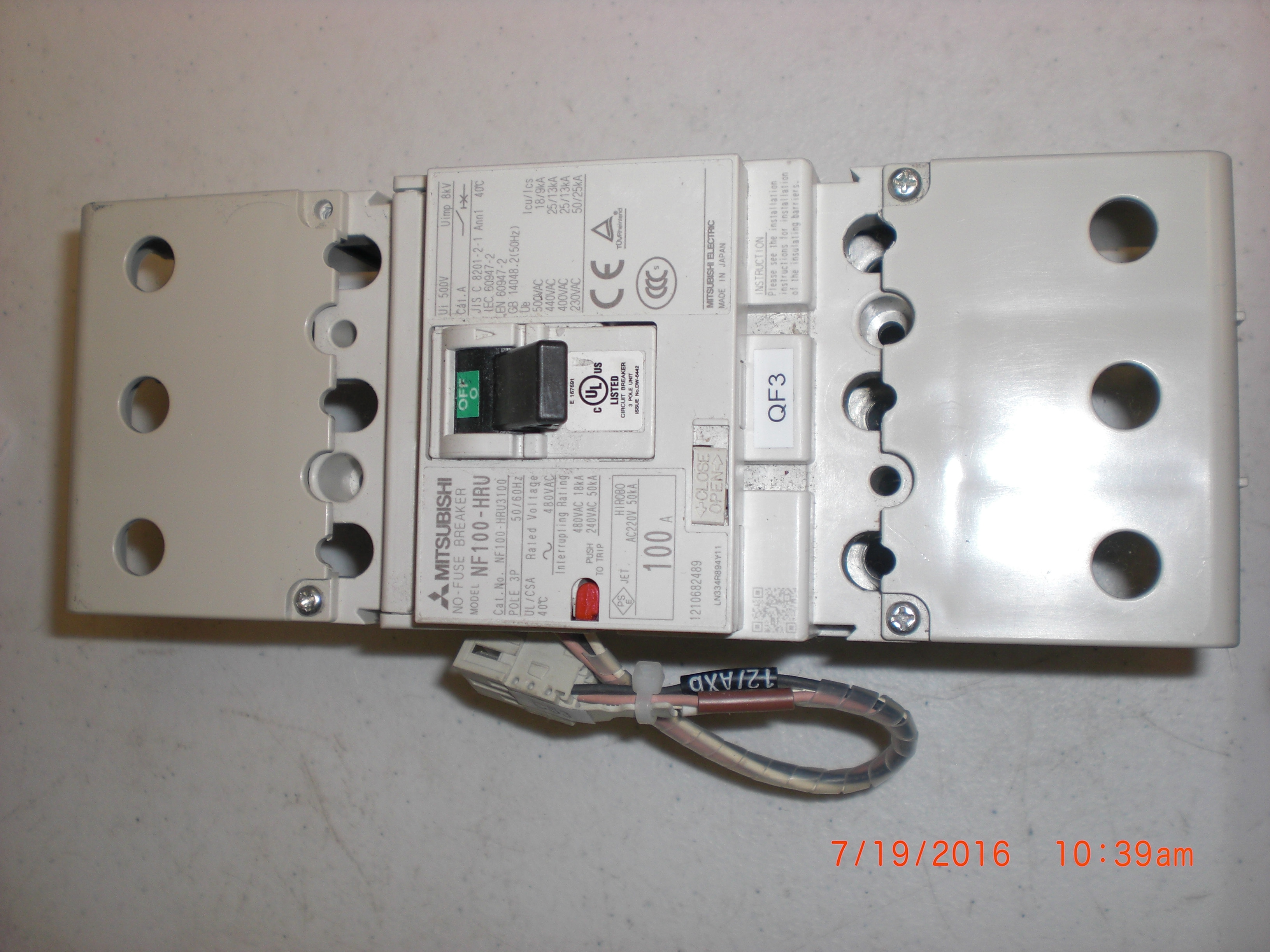 Electrical MITSUBISHI NF100-HRU  Circuit Breaker 100A