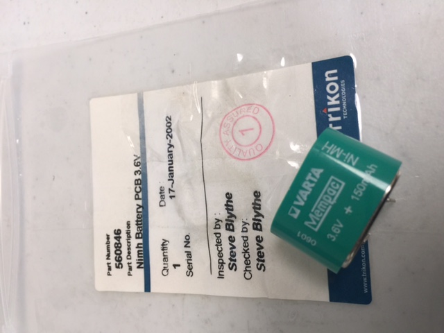 Battery  Varta NI-MH NIMH BATTERY PCB 3.6V MEMPAC 150mAh