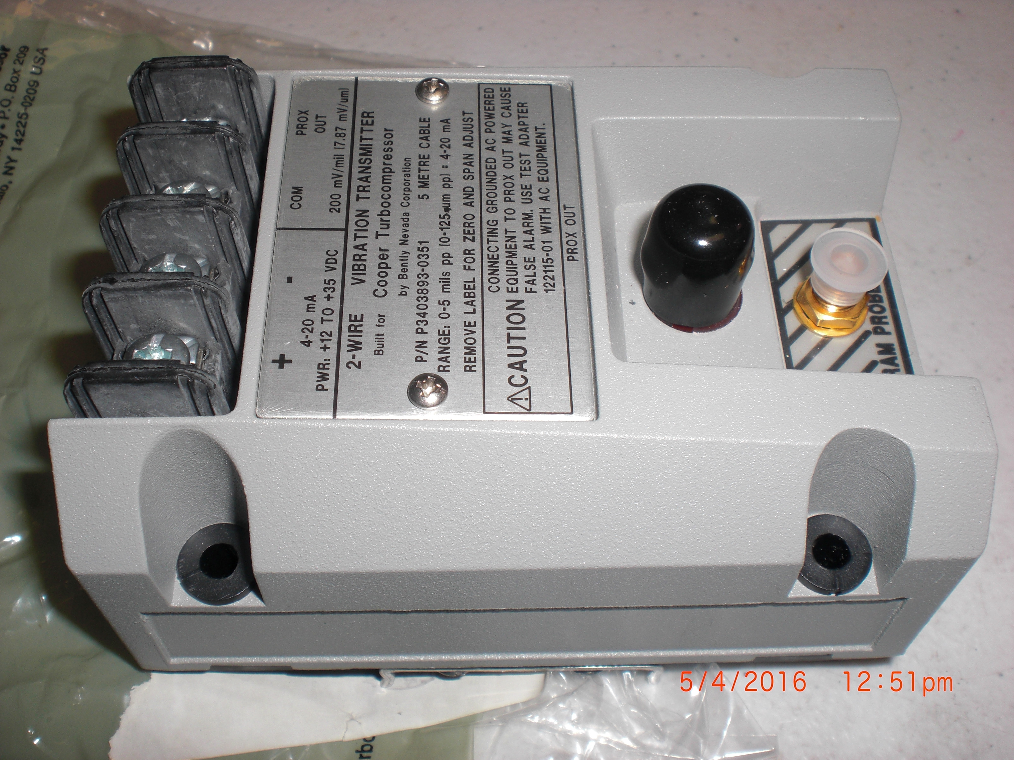Sensor Bently Nevada P34038930351 2wire vibration transmitter Cooper