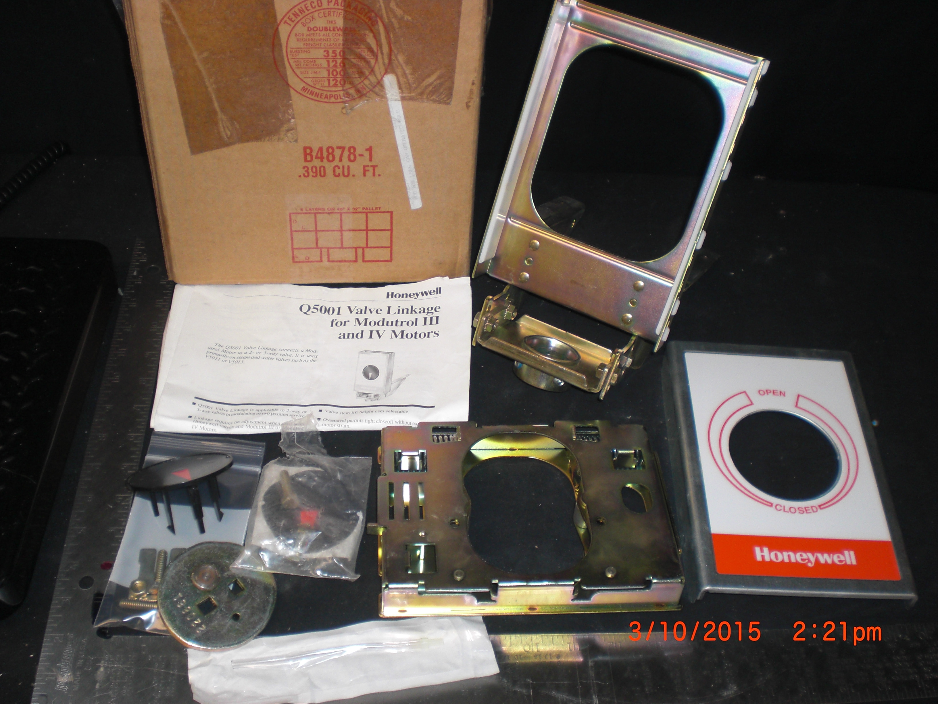 Valve HONEYWELL Q5001 Liebert M-4050 Valve Linkage Modutrol III and IV Motors